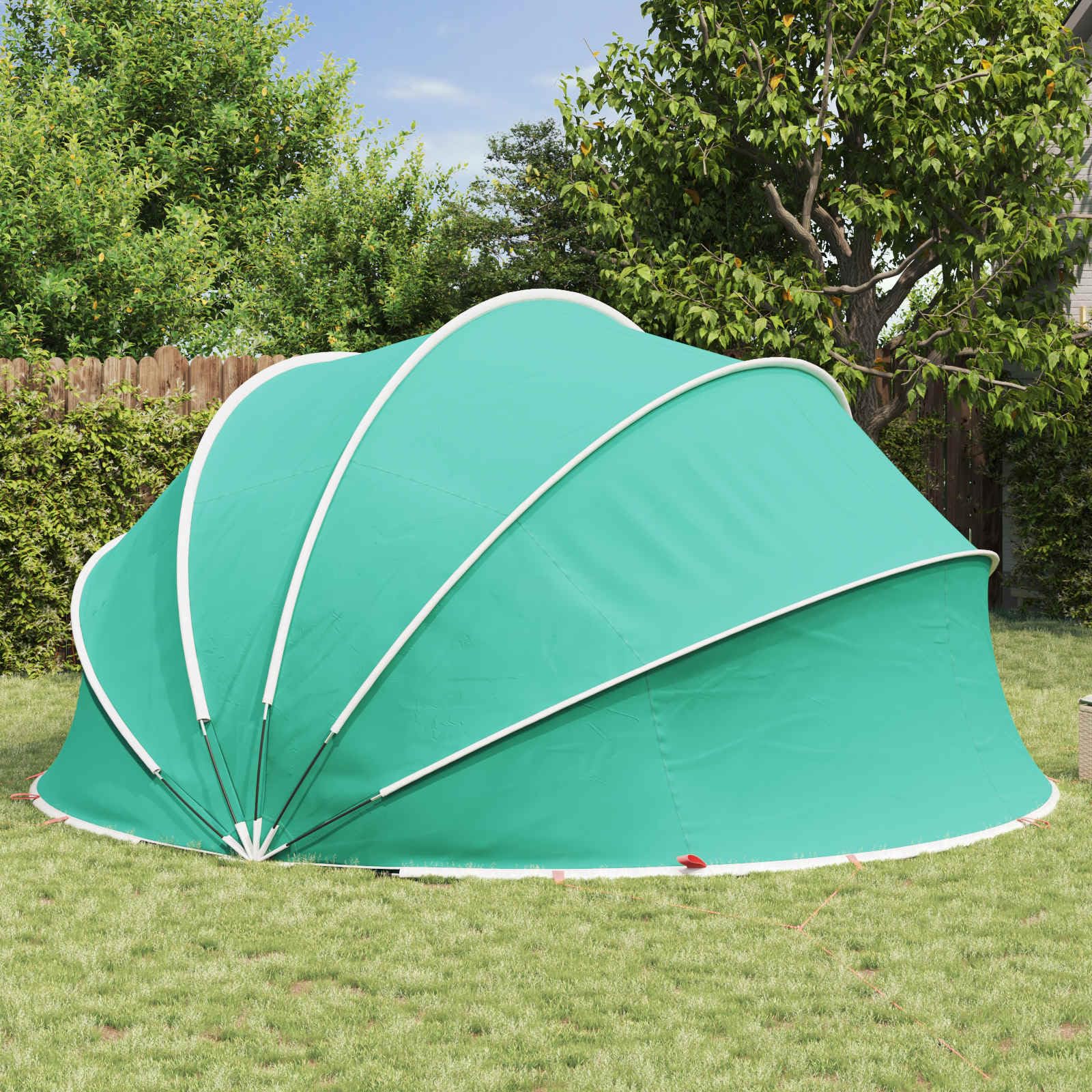 Pool Dome 472 x 460 x 229 cm in poliestere 185T con rivestimento in PU, copertura per piscina pieghevole con materiale resistente ai raggi UV e borsa per il trasporto