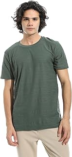 تيشرت نصف كم بتصميم مخرم ورقبة دائرية بنمط غربي للرجال من اندورا