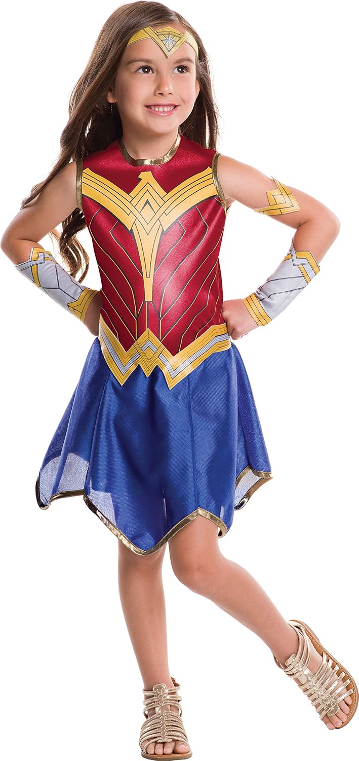 Rubies DC Wonder Woman Movie: Wonder Woman Costume Dress for Kids, Girl's Large