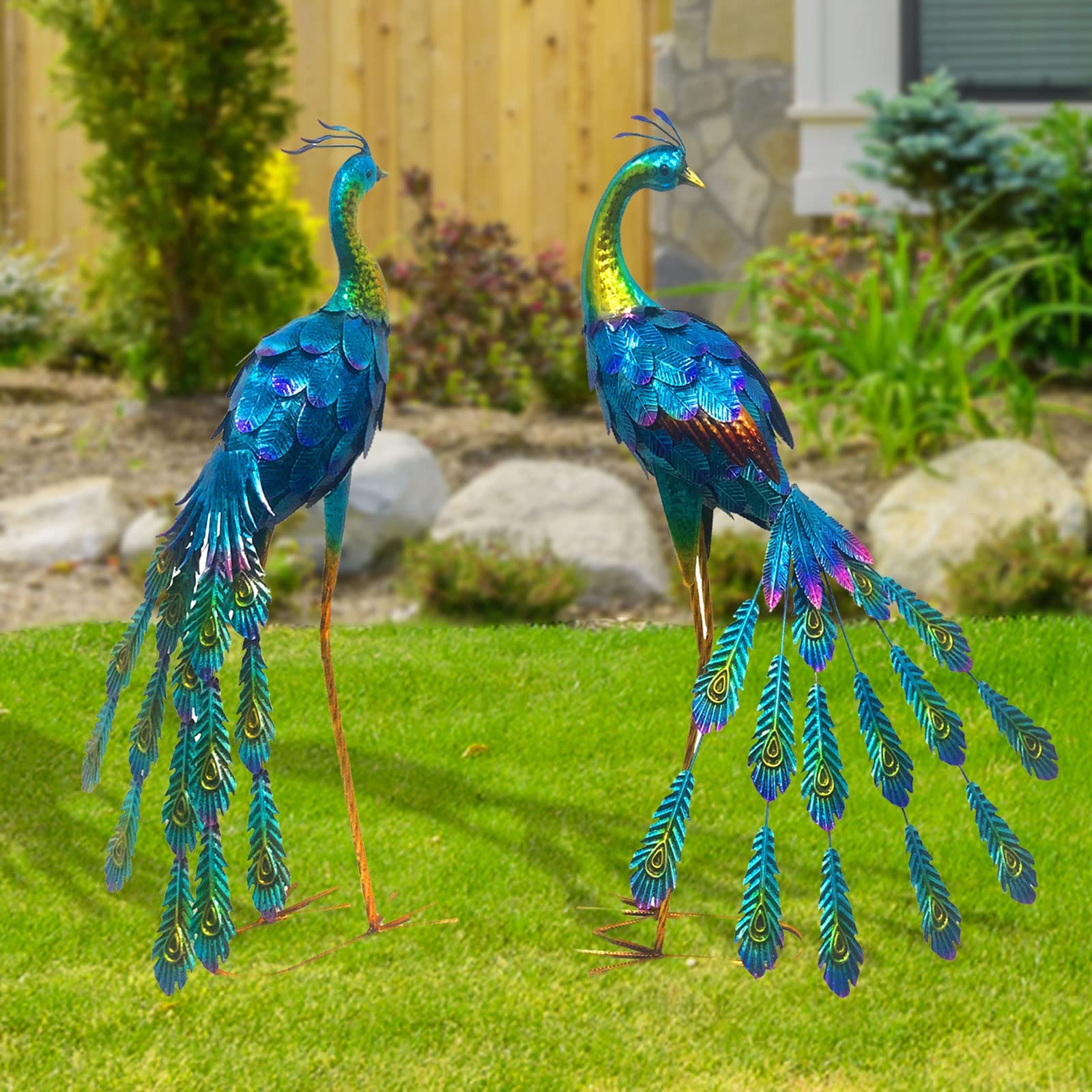 Gartenfigur Pfau