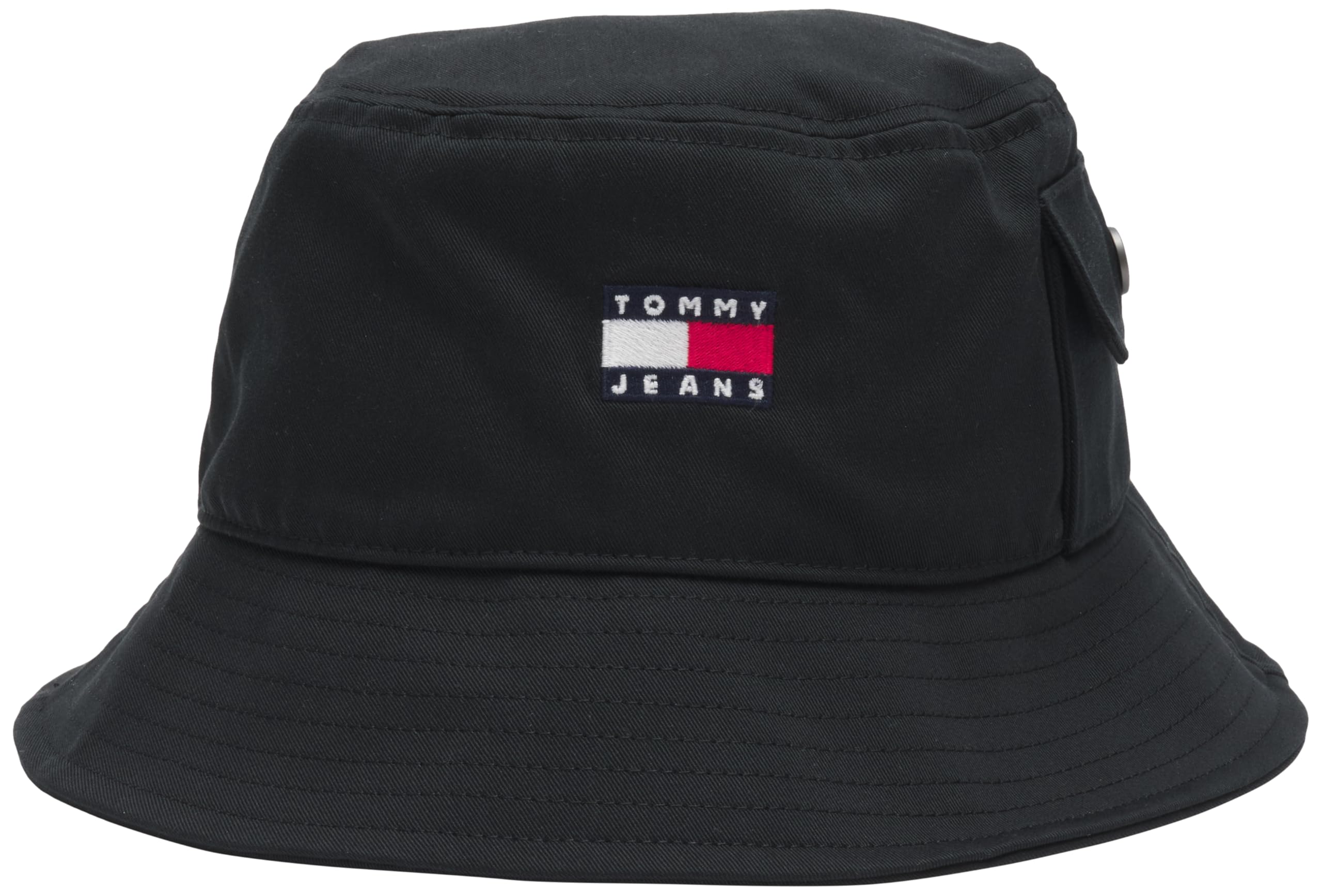 Tommy Jeans Bob Homme Heritage Bucket Hat avec Logo, Noir (Black), Taille Unique