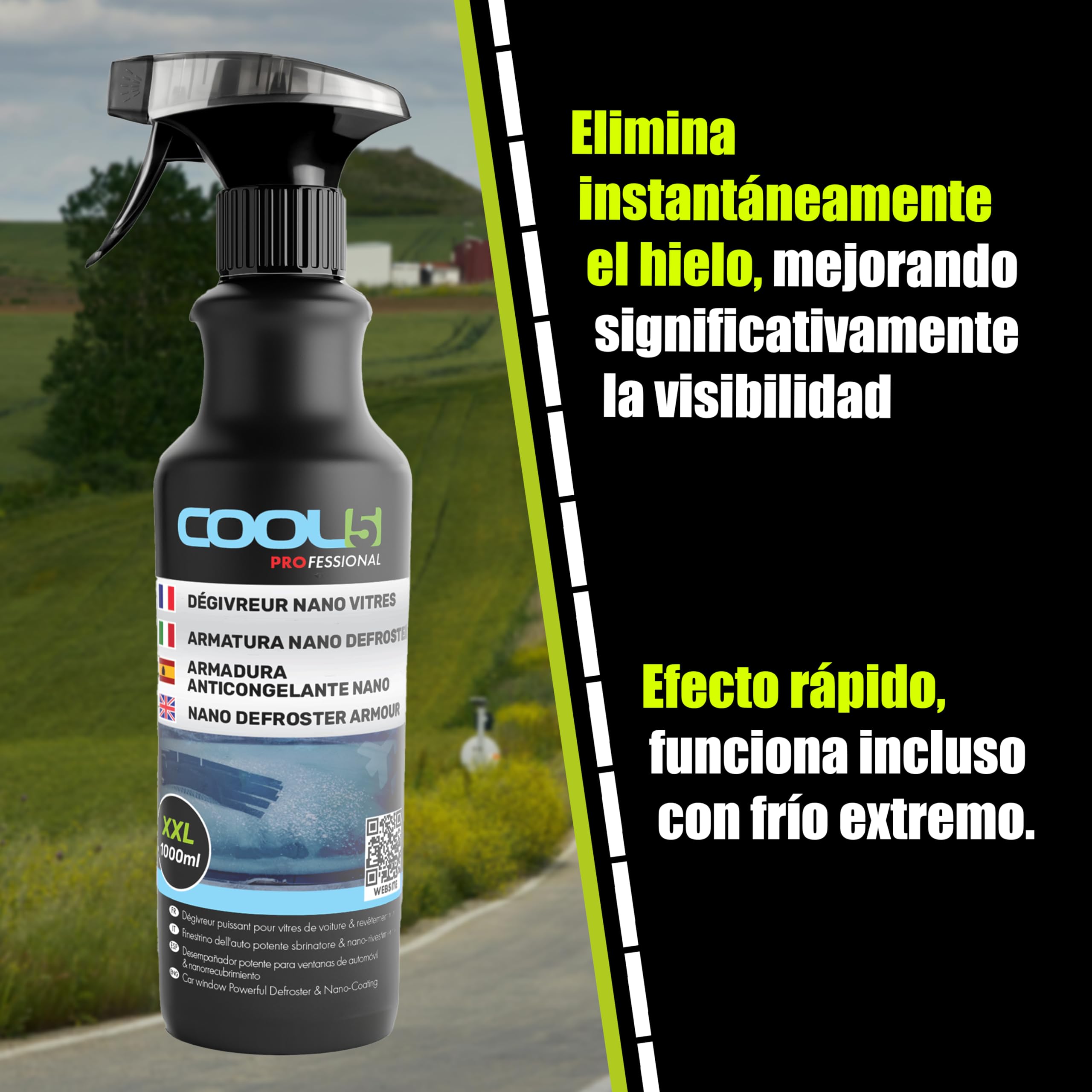 cCOOL5 XXL kit completo para el cuidado del coche, 8x1000 ml - sprays para el cuidado del coche + APC 500 ml
