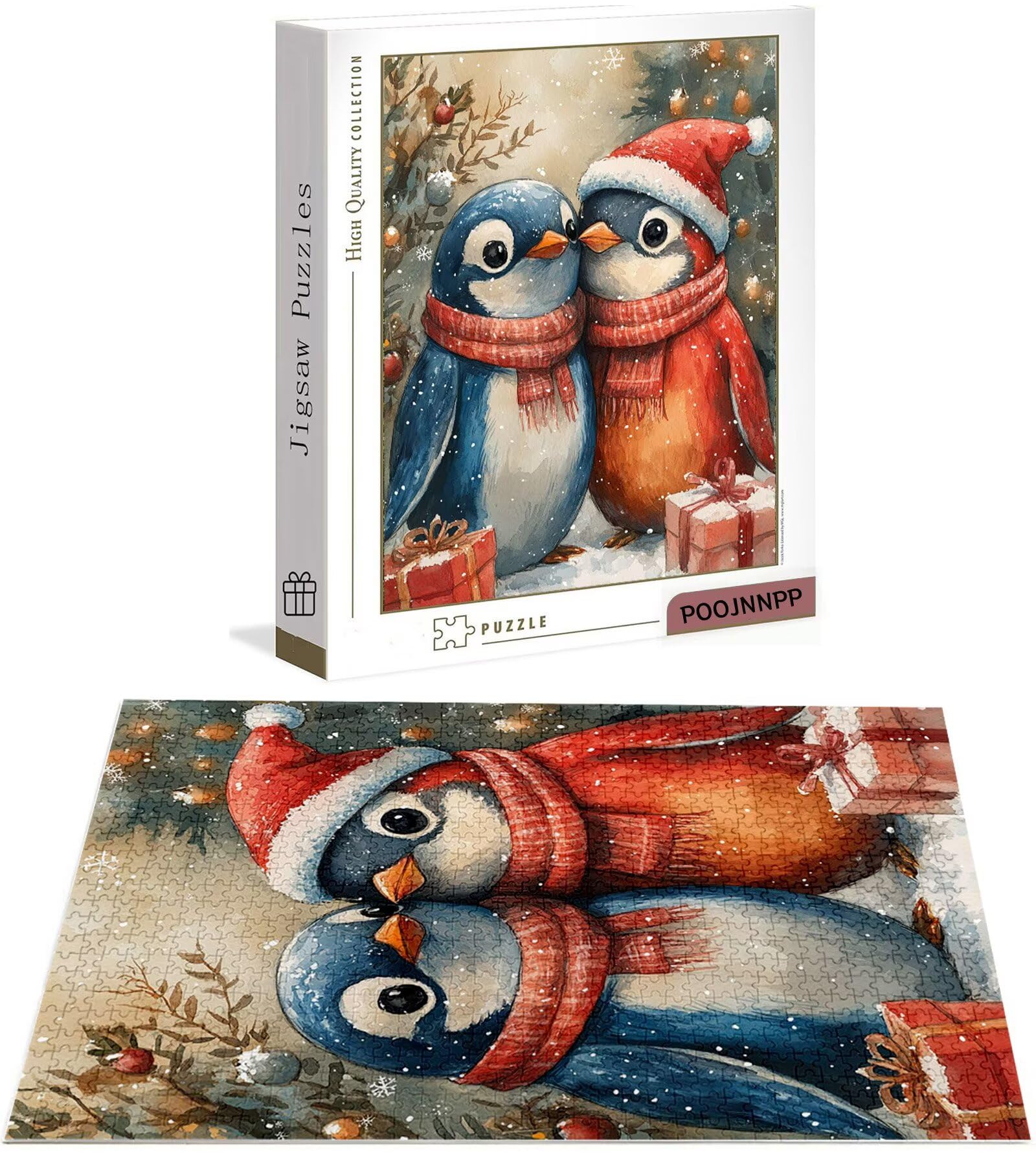 Puzzle 4000 Piezas Adultos, Puzzle Lindo con Exquisita Caja de Embalaje, Medidas: 141 x 87 cm, Rompecabezas Pingüino para Toda la Familia, Rompecabezas Desafiante para Decoracion Hogar y Pared B-5533