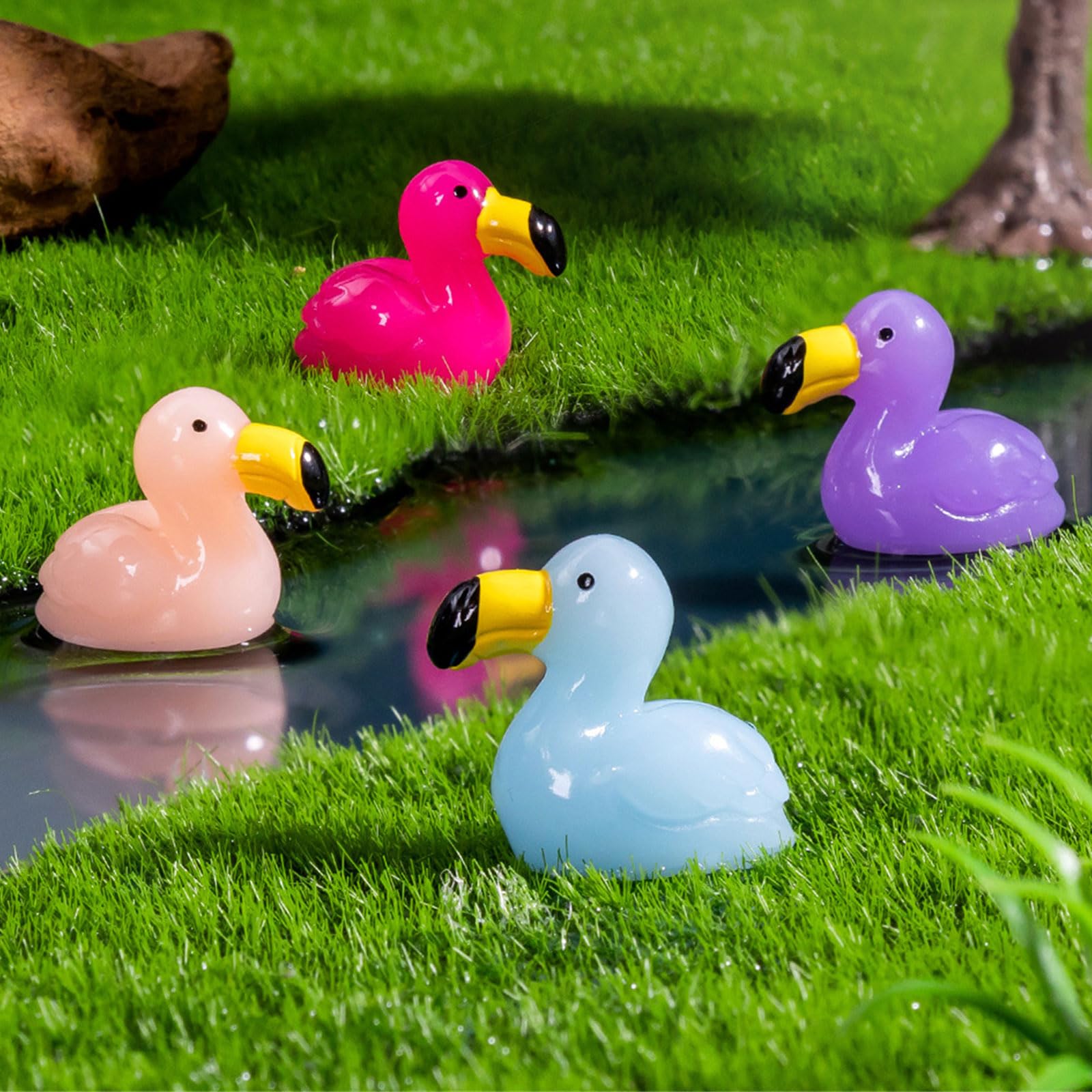 KADAX Figurine de jardin flamant rose, 80 cm, en plastique, statue de jardin exotique, statue de bassin rose, pour étang (80 cm