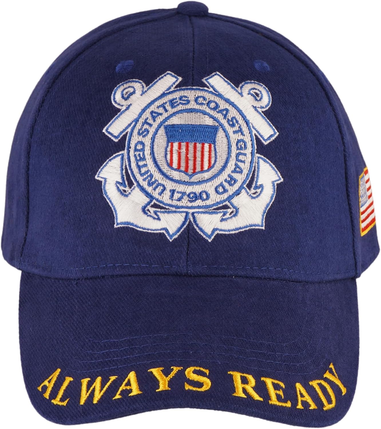 United States Coast Guard Always Ready | Military Cap | Adjustable Strap Baseball Cap | 100% Cotton Hat for Men Women image 2