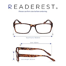 Readerest Blue Light Blocking Reading Glasses (Tortoise, 2.00 Magnification) - Computer Eyeglasses With Thin Reflective Lens, Antiglare, Eye Strain, UV Protection, Stylish For Men And Women