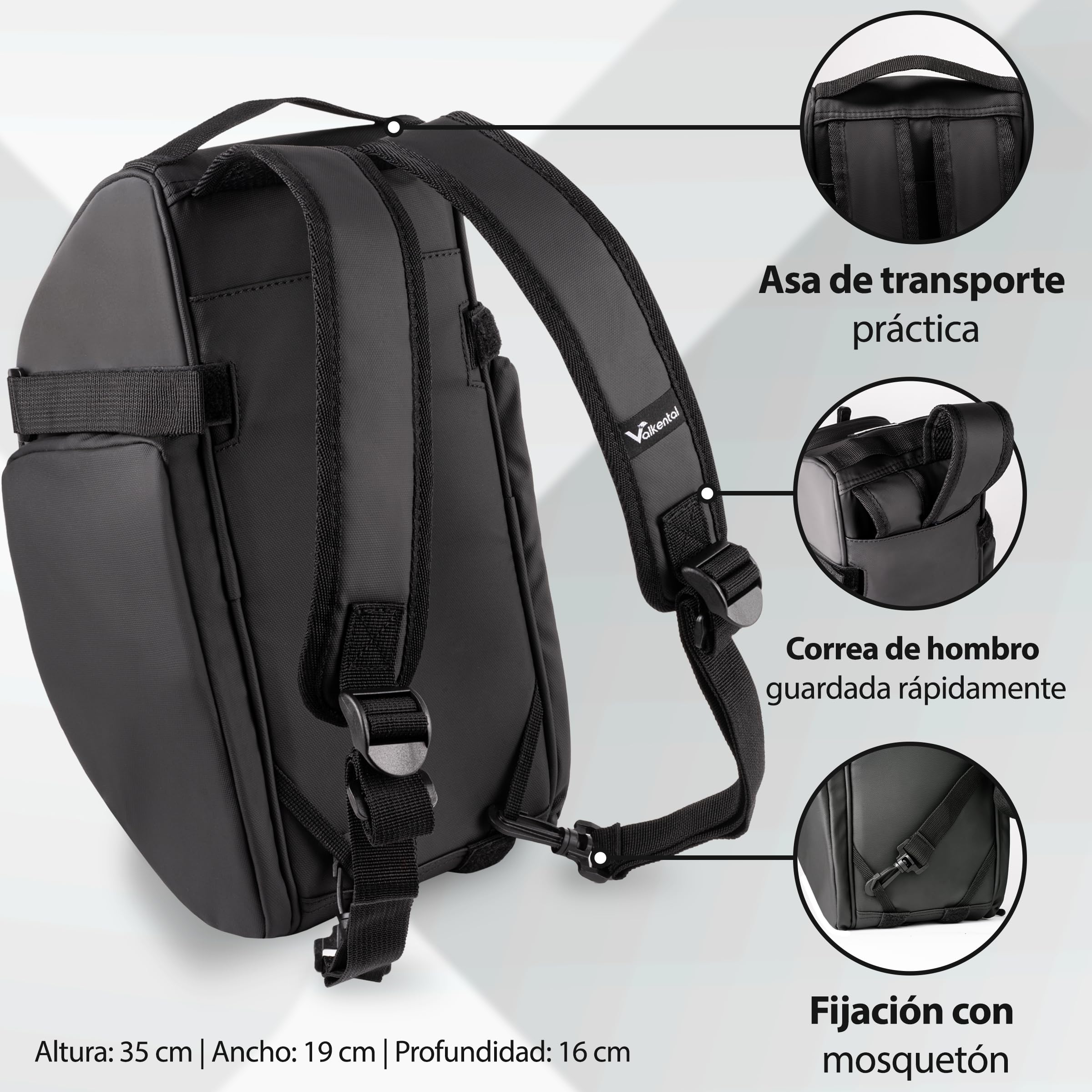 Valkental - Bolsa 3 en 1 para Parrilla de Bicicleta - Volumen de 10L - Bolsa para portaequipajes Aislante con función de Mochila - Resistente al Agua & Reflectante