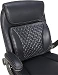 Amazon Basics chaise de bureau ergonomique, accoudoirs à pliage, hauteur réglable, cuir gris