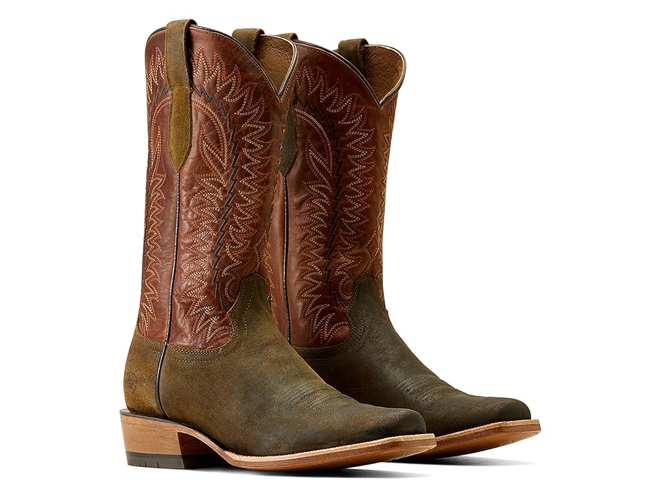Ariat Futurity Time Western Boots (Olive Roughout) Men's Shoes INTERNATIONAL SHIPPING