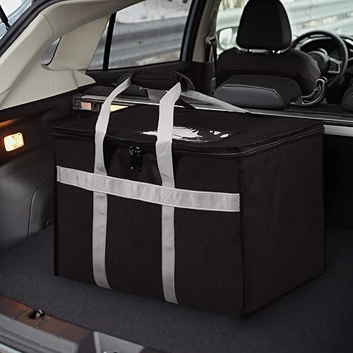 Miniatura 6 de Dodin Delivery Bolsa aislada para entrega de alimentos - 23 x 14 x 15 pulgadas - Interior resistente al agua - Ideal para catering comercial - Bolsa