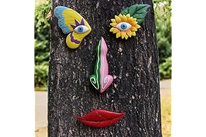 Colorful Cute Tree Face Decoration for Outside Trees and Wall
