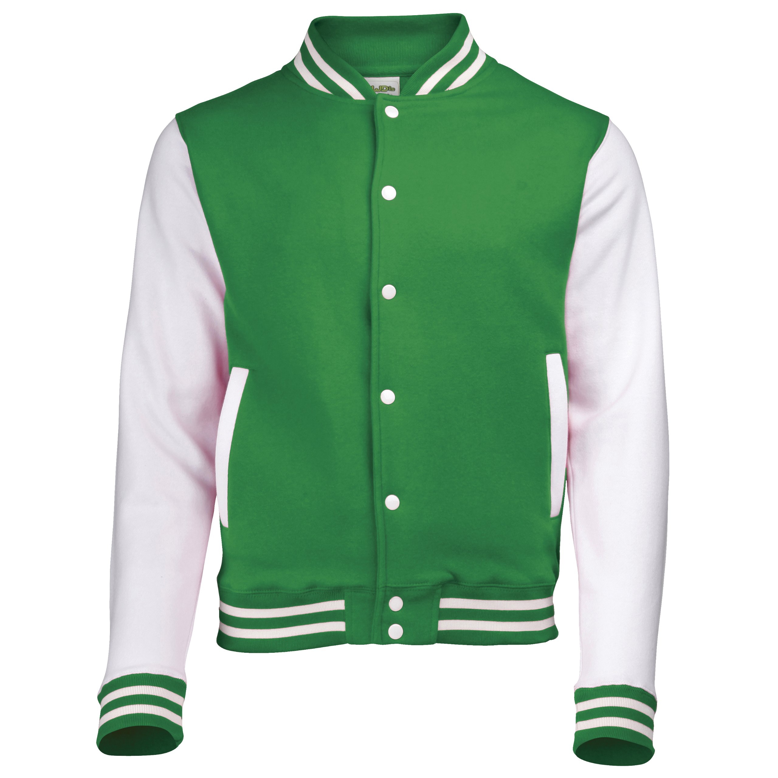 Mazclothing Kelly Green / White Awdis Varsity Jacket Jh043 (Xxl, )
