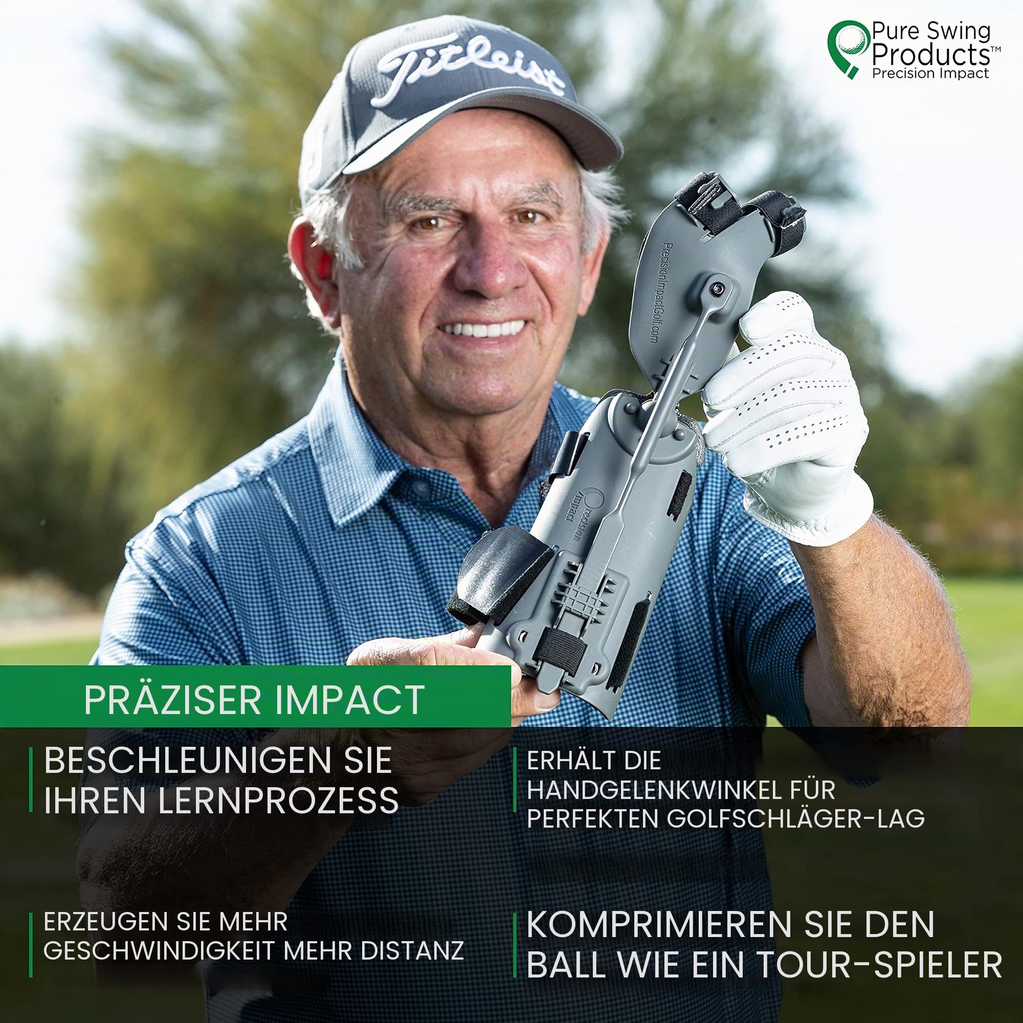 Precision Impact Golf Training Aid - Putting Trainer, Golf Swing Trainer, Golf Training Equipment, Golf Swing Trainer Aid, Golf Trainer, Golf Practice Equipment, Wrist Hinge Trainer