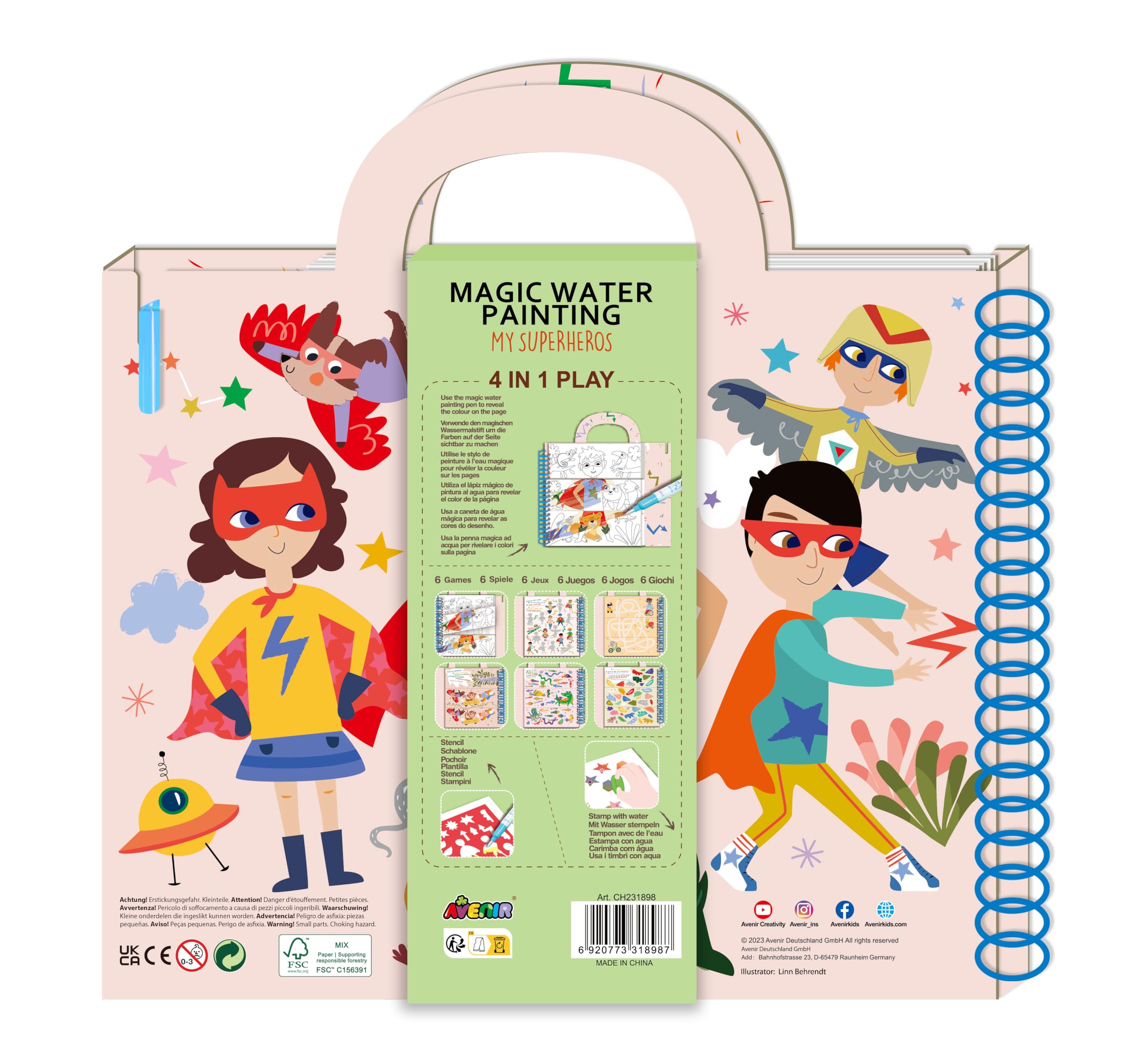 Avenir Unterwasser Ausmalspiel – 3-in-1 Kreativ-Set Mit Sticker & Malbildern Für Kinder Ab 3