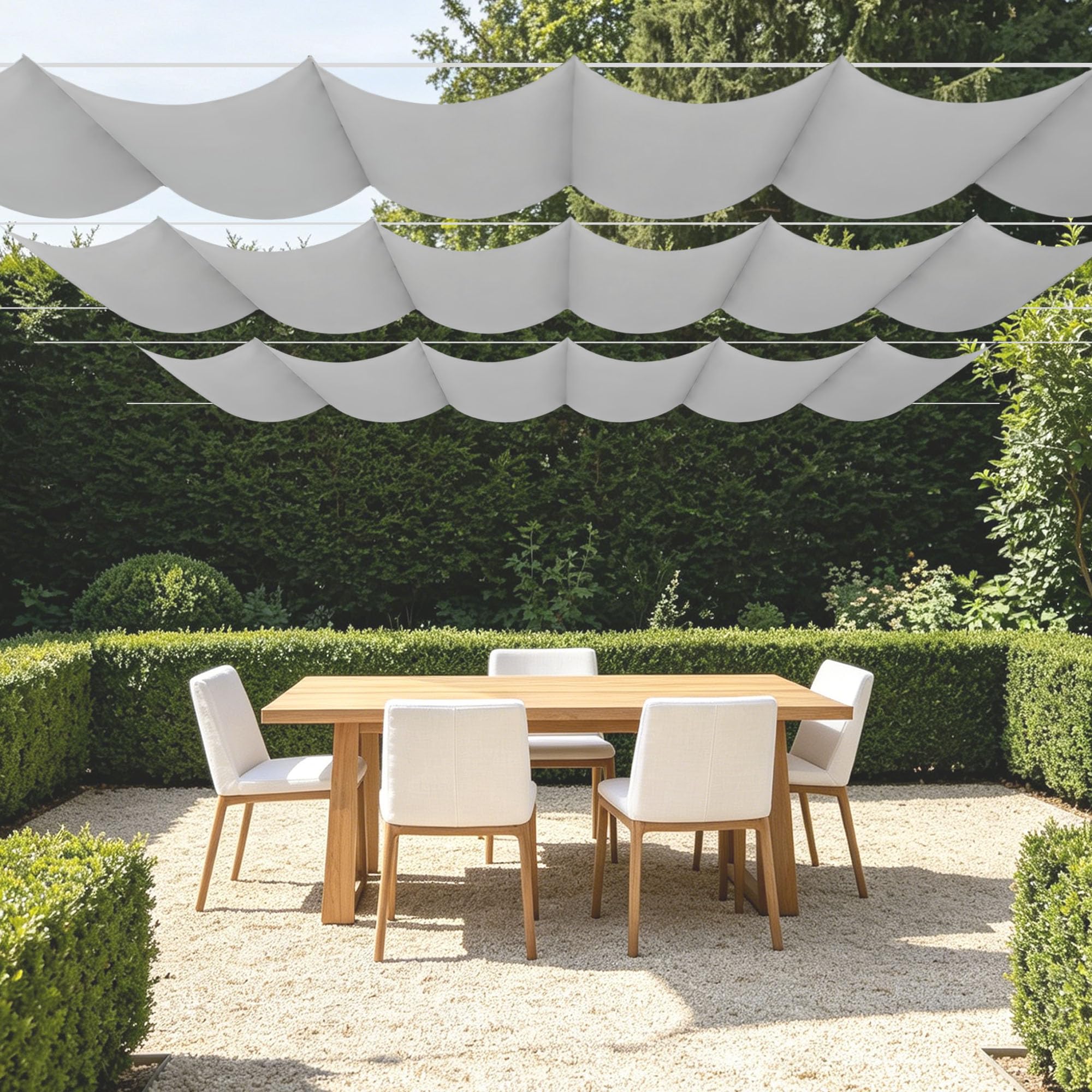 Voile ombrage rétractable contre la chaleur et la pluie sur le balcon