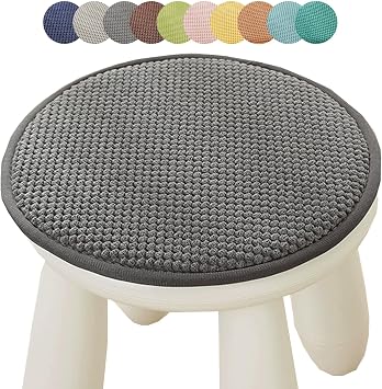 Stool Cushion - Round 12/14/16/18/10inch Chair Cushions with Ties for Dining Chairs - Seat Pads/Cushions Colour8, 30cm/12inch