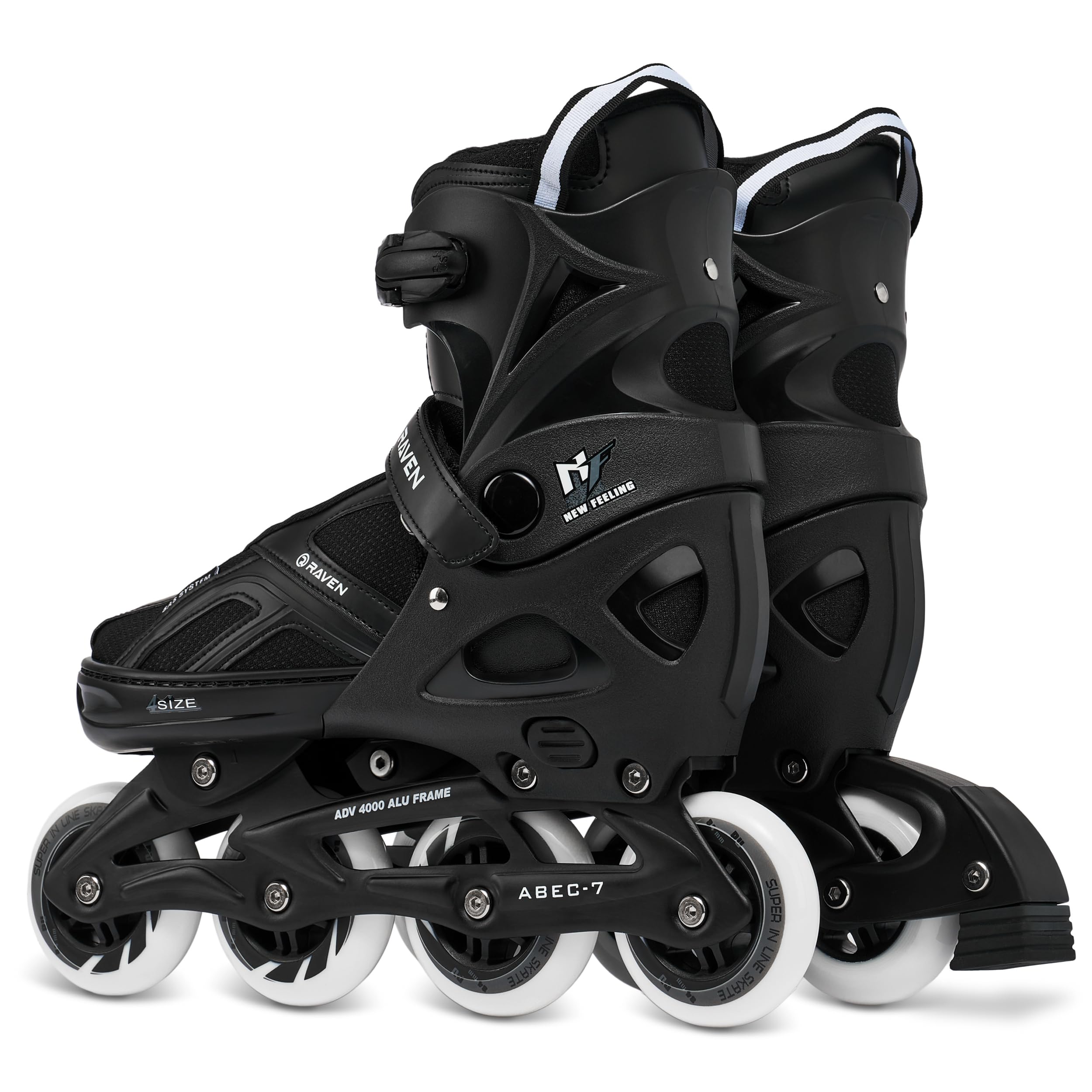 RAVEN Pulse Inline Skates Inliner für Kinder und Erwachsene OPTIONAL 2in1 mit Schlittschuhen verstellbar