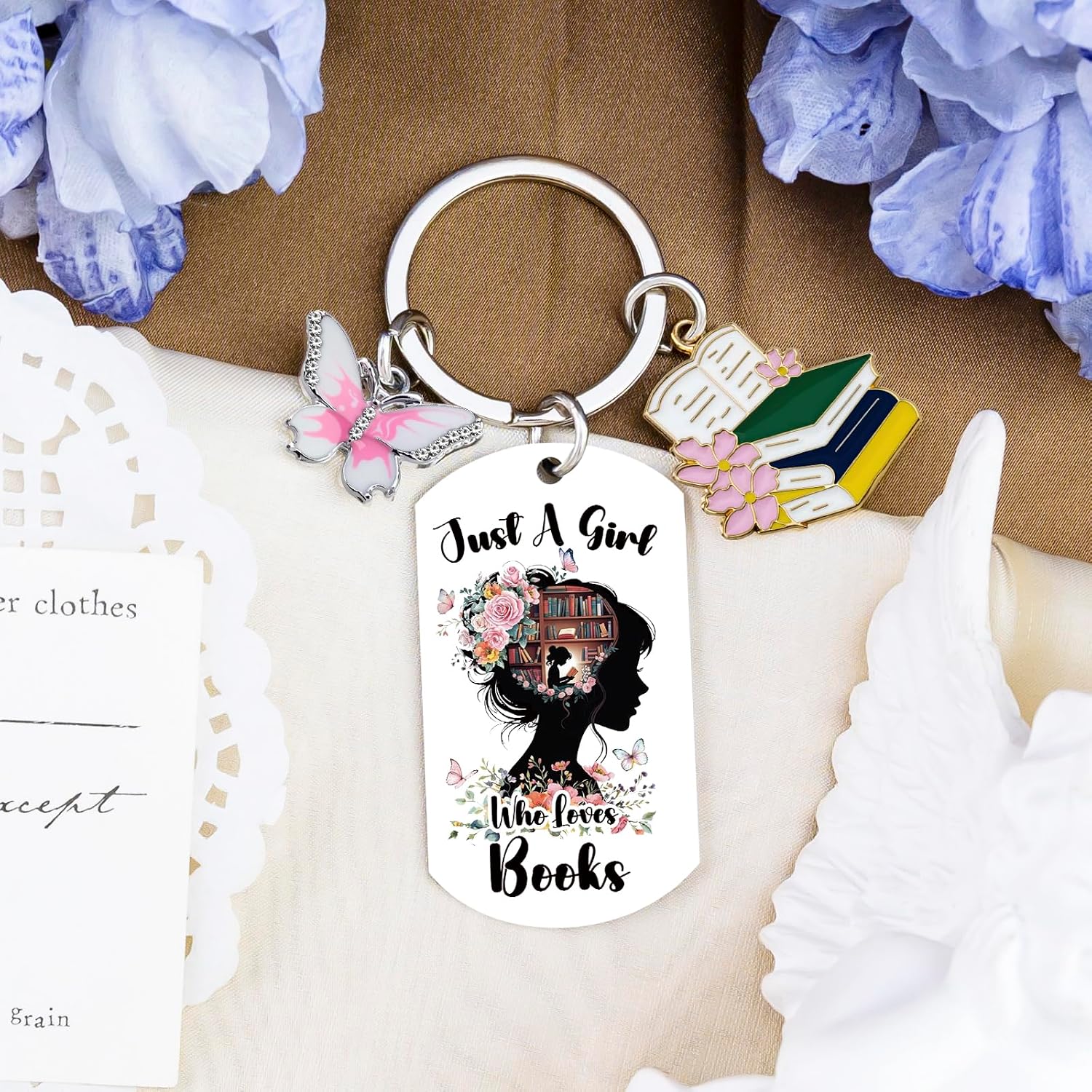 Books Lovers Gifts for Women Cute Book Accessories Keychains image 5
