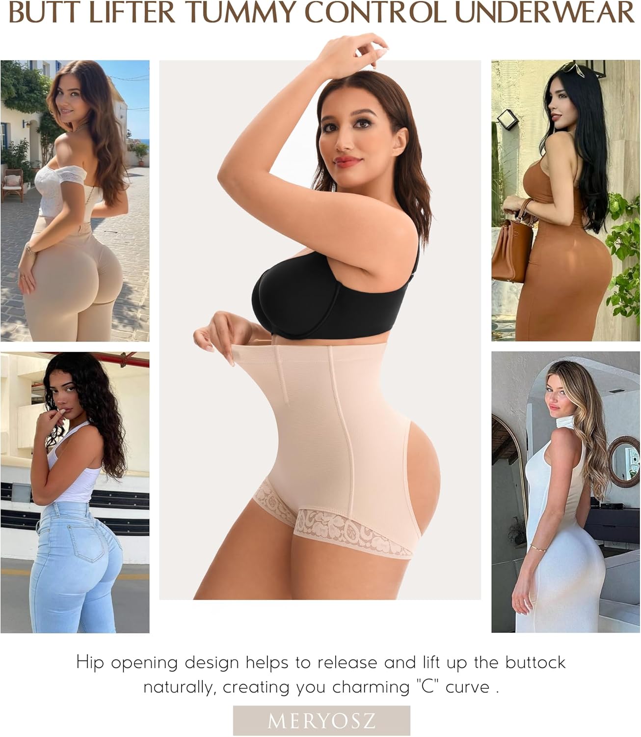 MERYOSZ Butt Lifting Shapewear Panties Tummy Control Underwear for Women High Waisted Faja Body Shaper Shorts - Image 4