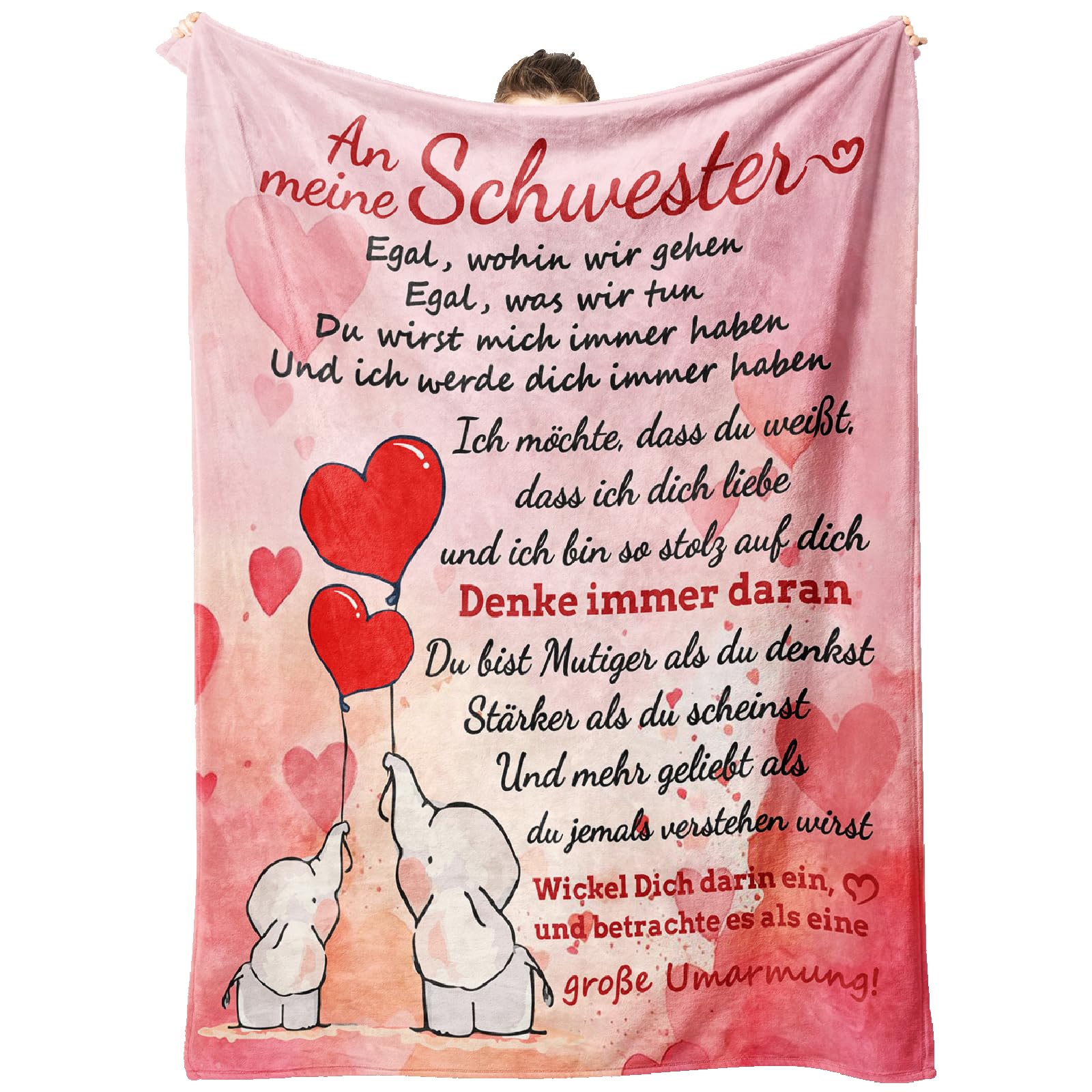 Tulolvae Schwester Geschenk, Flanell Decke Geburtstagsgeschenk für Beste Schwester, Weihnachten Geburtstag Hochzeitstag Abschluss Geschenke für Frauen 50 * 60in