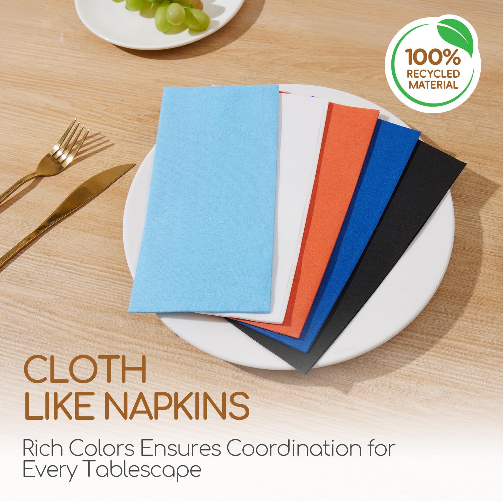 PEACHICHA Disposable Hand Towels Folded Paper Guest Towels, Linen Feel Bathroom Towels for Guests Elegant White Paper Napkins - Image 2