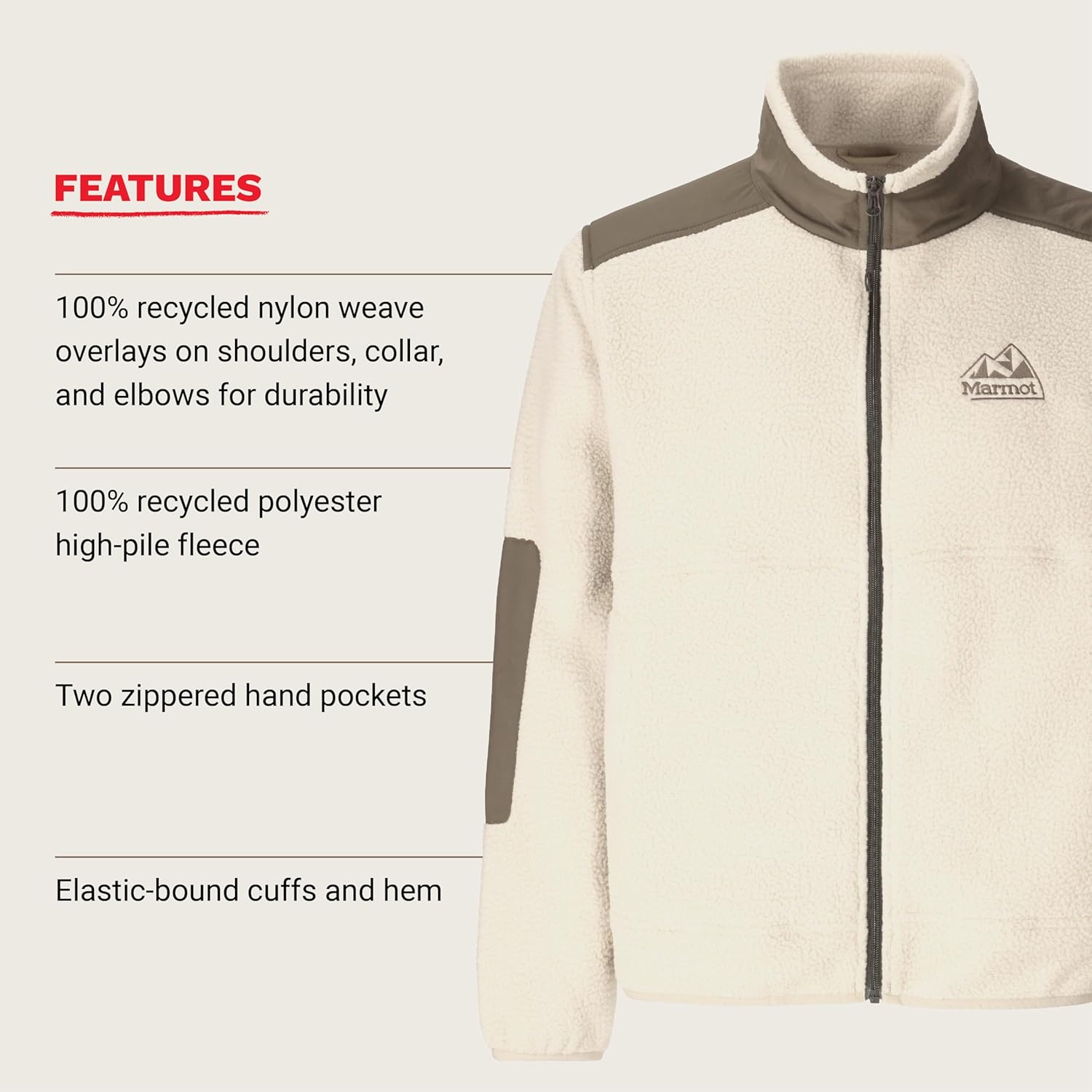 MARMOT mens Wanderer High Pile Fleece Jacket - Image 6