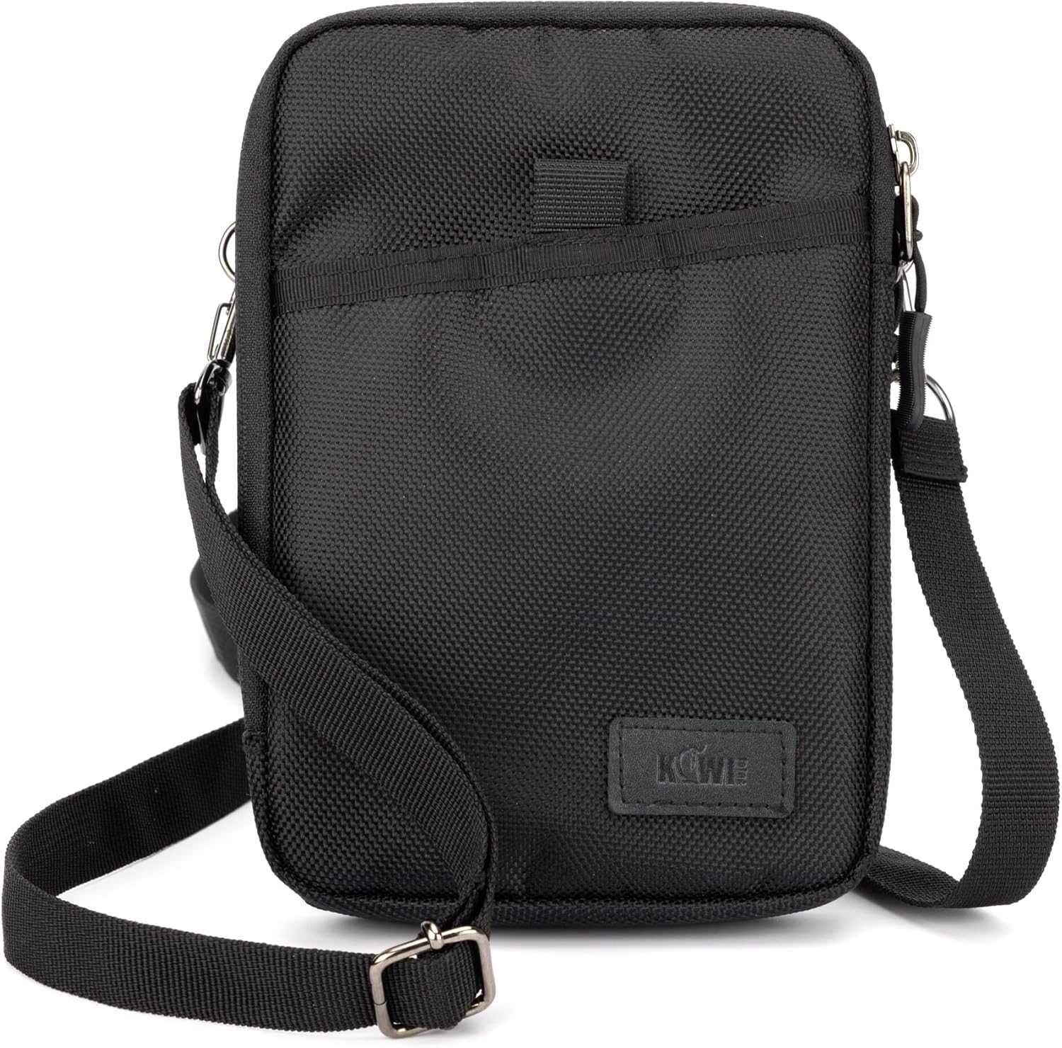 KIWIFOTOS Travel Cell Phone Pouch for Women Man, Dual Phone Holster Crossbody Bag with iPhone Camera Grip for iPhone 15 14 Pro Max S23 S22 Selfie Vlog Video Shooting