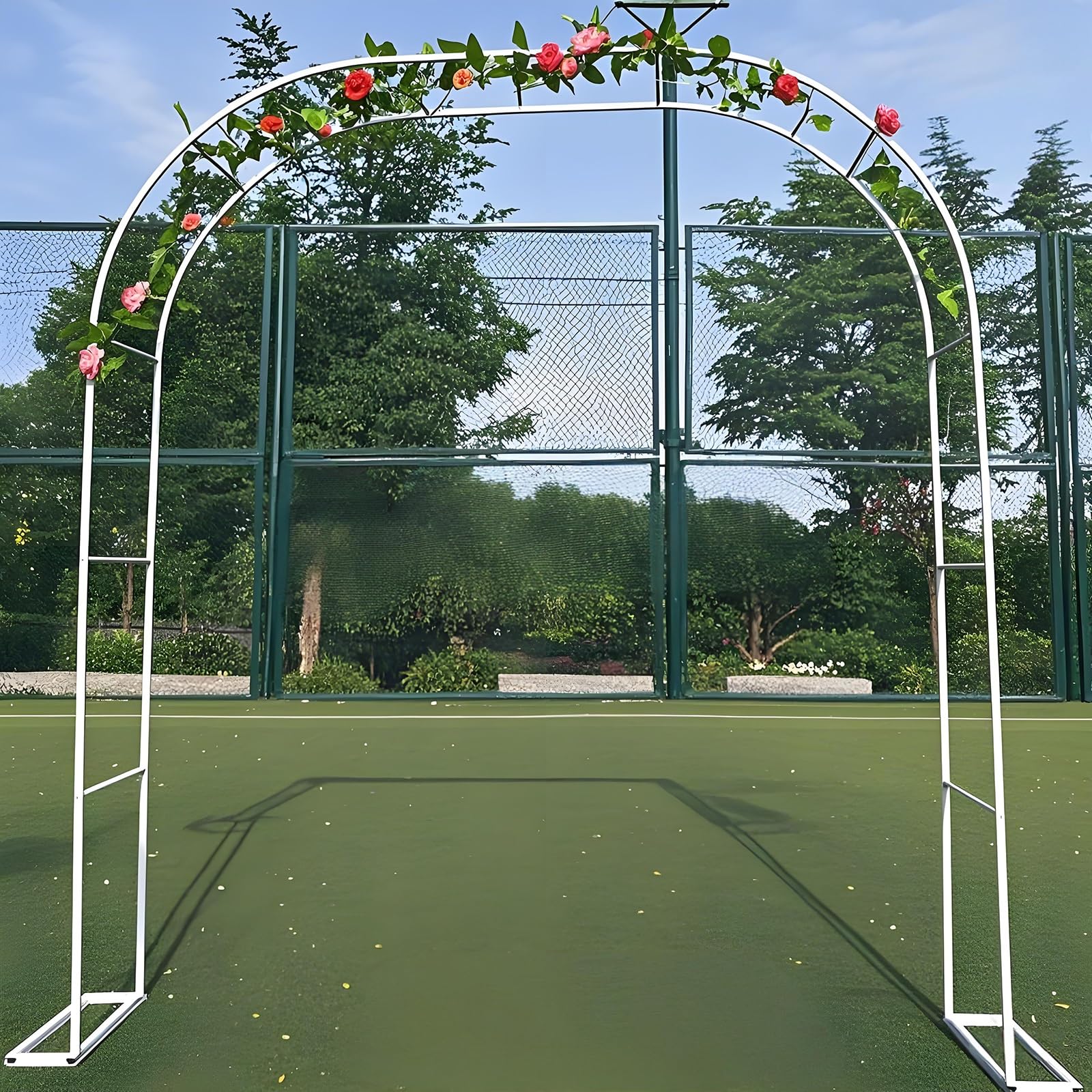 Pergola décorative pour jardin et terrasse fleurie de rosiers