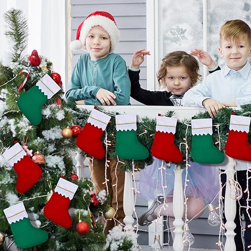 Miniatura 3 de Skylety Calcetines de fieltro de Navidad a granel para árbol de Navidad, adornos para colgar en la chimenea de Navidad, decoración de fiestas