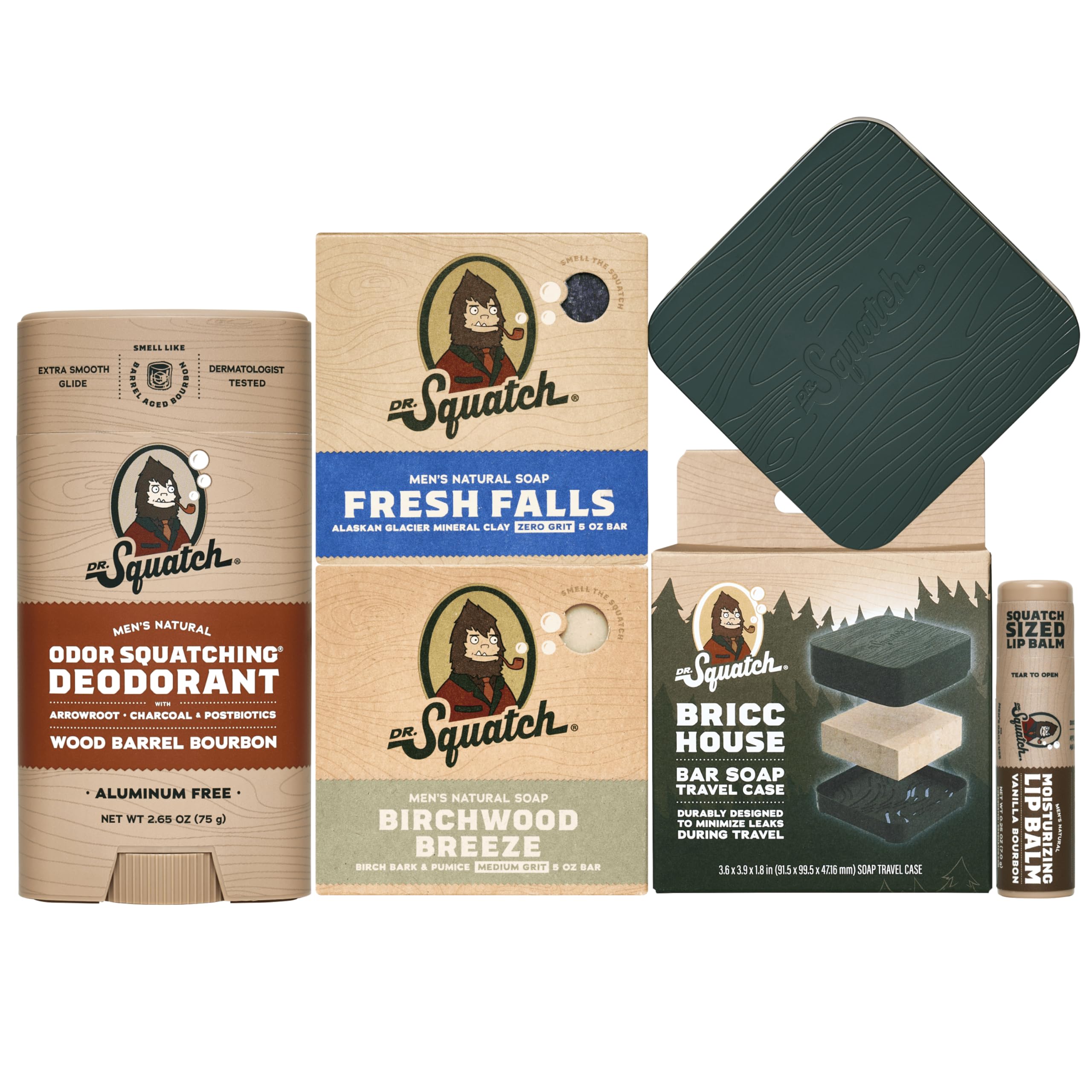 Amazon.com : Dr. Squatch NEW Bricc House Travel Pack - Soap Travel