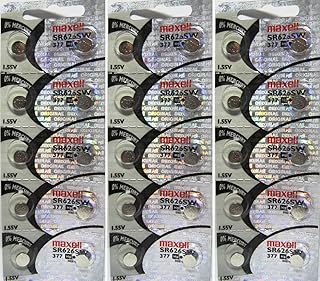 Genuine Maxell 377 SR626SW 1.55v Cell Button Battery x 30