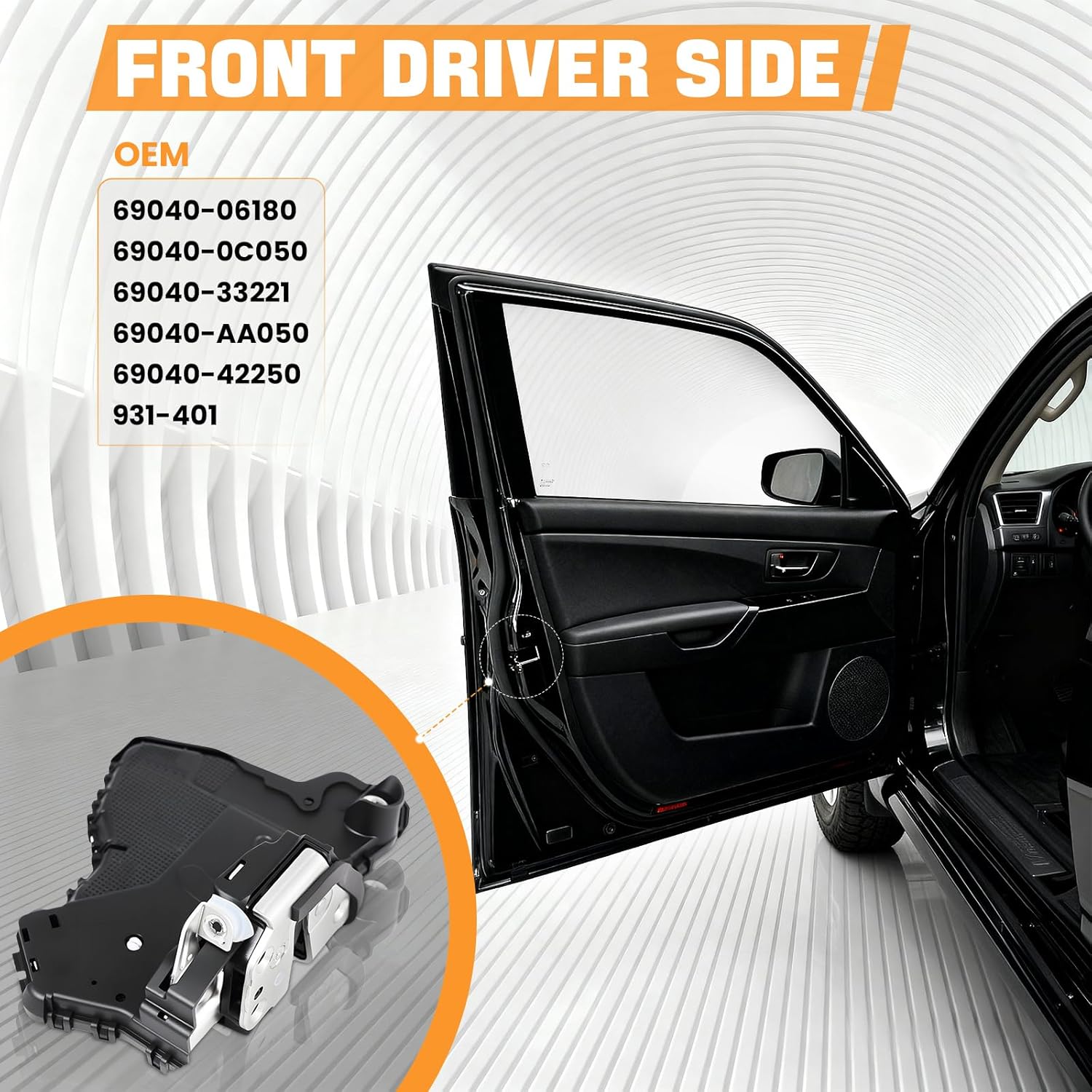 Door Lock Actuator Front Left Driver Side Compatible with Toyota Tundra RAV4 Camry 4Runner Sequoia & Lexus RX350 RX450h GS350 LS460 & Scion tC xB xD, Replaces# 69040-0C050, 69040-06180, 931-401