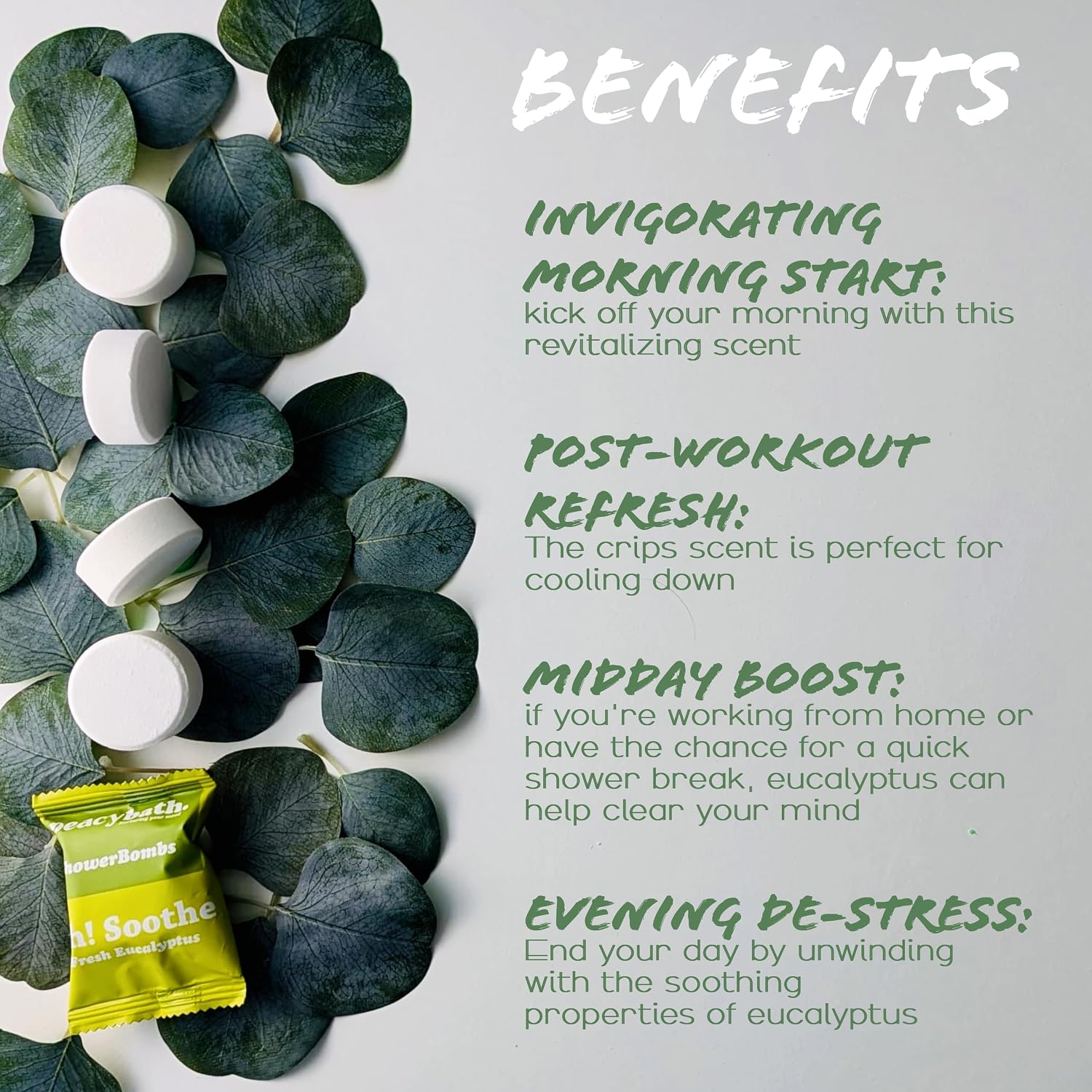 Shower Steamers Aromatherapy 15 Pack - with Essential Oils, Fathers Day Gift for dad, Birthday Gifts for Women, Relaxation Stress Relief Self Care, Home SPA, Teacher Appreciation Gift - Eucalyptus