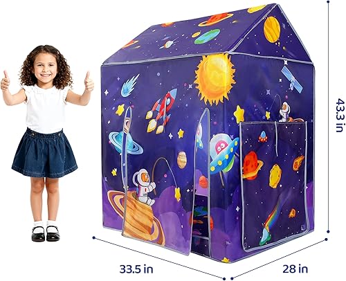 Miniatura 10 de Tienda de campaña para niños con luces de estrella para niños y niñas, tienda de campaña de castillo TTLOJ, juguete grande para casa de juegos para