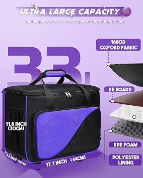 2 Ball Bowling Bag with Wheels Convertible Bowling Roller Bag for 1 or 2 Balls Bowling Equipment Bag with Shoe Bag EVA Foam Ball Cup Rolling Tote for Bowling Accessories Bowling Gifts for Youth Adults