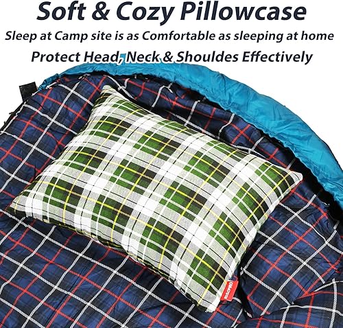 Miniatura 5 de Almohada para acampar al aire libre, ligera, comprimible, fundas de almohada de viaje de franela, funda de almohada extraíble lavable para acampar y
