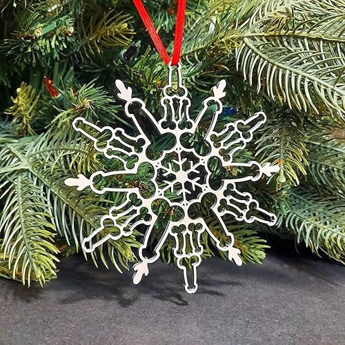 Miniatura 4 de Adorno de copo de nieve para el pene, adorno divertido del siglo, divertido adorno de copo de nieve para árbol de Navidad, automóvil, espejo