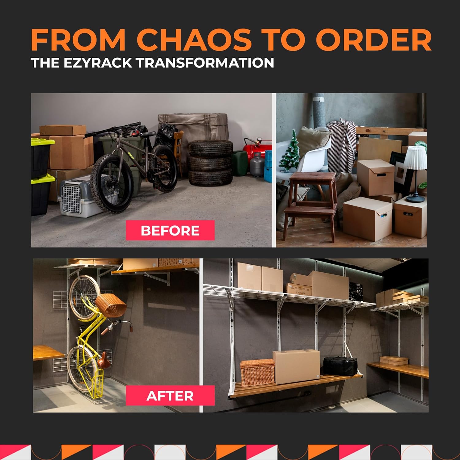 Pack D Hook Brackets x4 – Heavy Duty Wall Hooks, Suits Modular Systems, Holds Ladders, Bikes, Tools, 4mm Steel Construction, Garage Storage Hooks