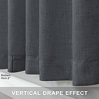 Vista 125 de Orange Linen Curtains 72 Inch Length for Living Room 2 Panels Set Back Tab Loop Pocket Semi Sheer Copper Brown Burnt Orange Curtains for Bedroom