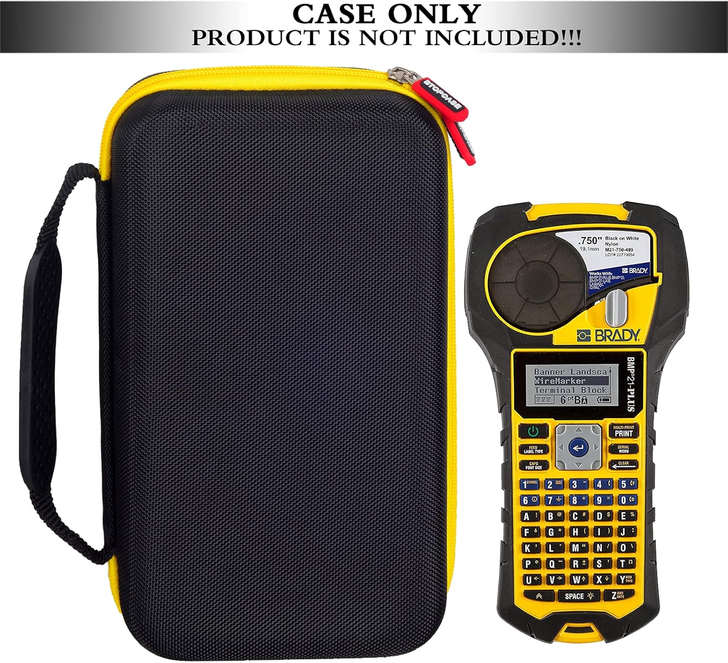 Hard Shell Case for DEWALT 20V MAX LED Work Light/Flashlight (DCL040), DYMO Industrial Label Maker | RhinoPRO 5200, Brady BMP21-PLUS Handheld Label Printer
