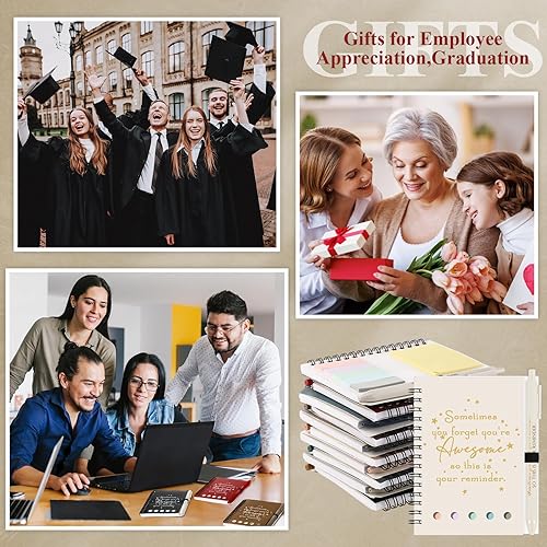 Vista 13 de Chuangdi 60 juegos de regalo de agradecimiento a los empleados, regalo de agradecimiento para graduados, regalo de fin de año, cuaderno inspirador