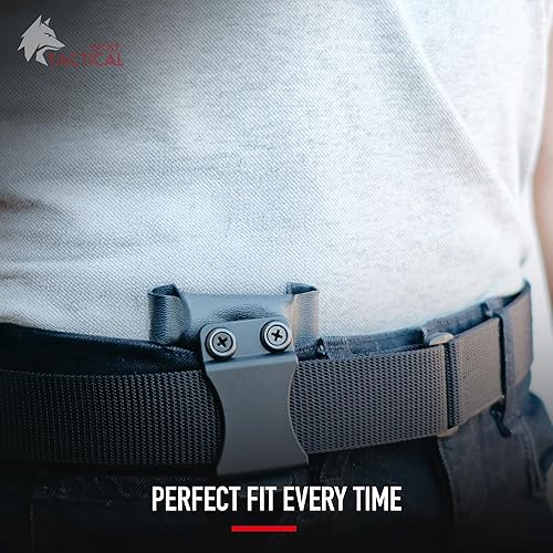 Miniatura 6 de WOLF TACTICAL Cinturón EDC Simple de Servicio Pesado - Cinturón de Pistola de Nylon Reforzado de 2 Capas de 1.5" para Portación Oculta, Fundas,