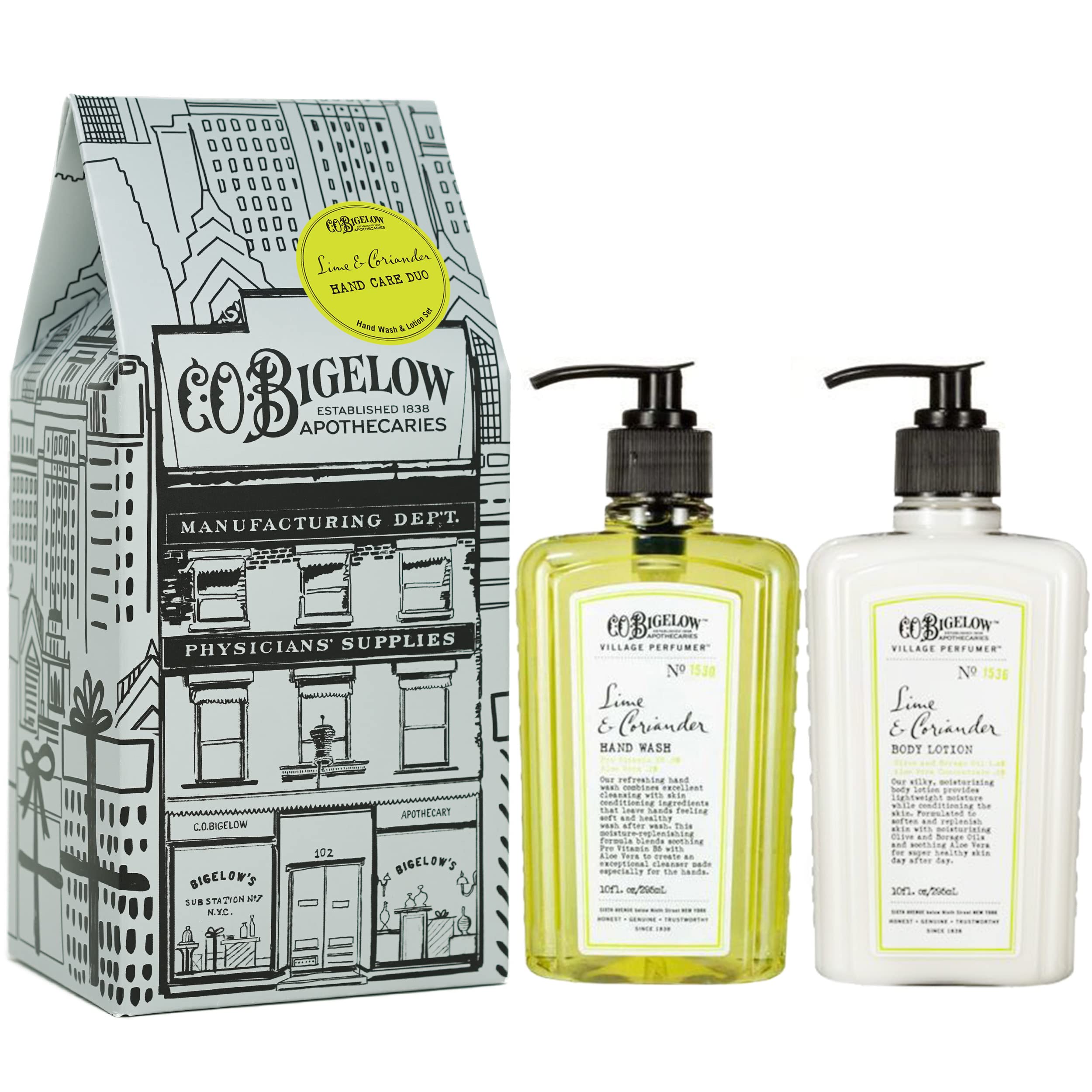 C. O. BigelowLime Coriander Hand Care Duo Apothecary Box