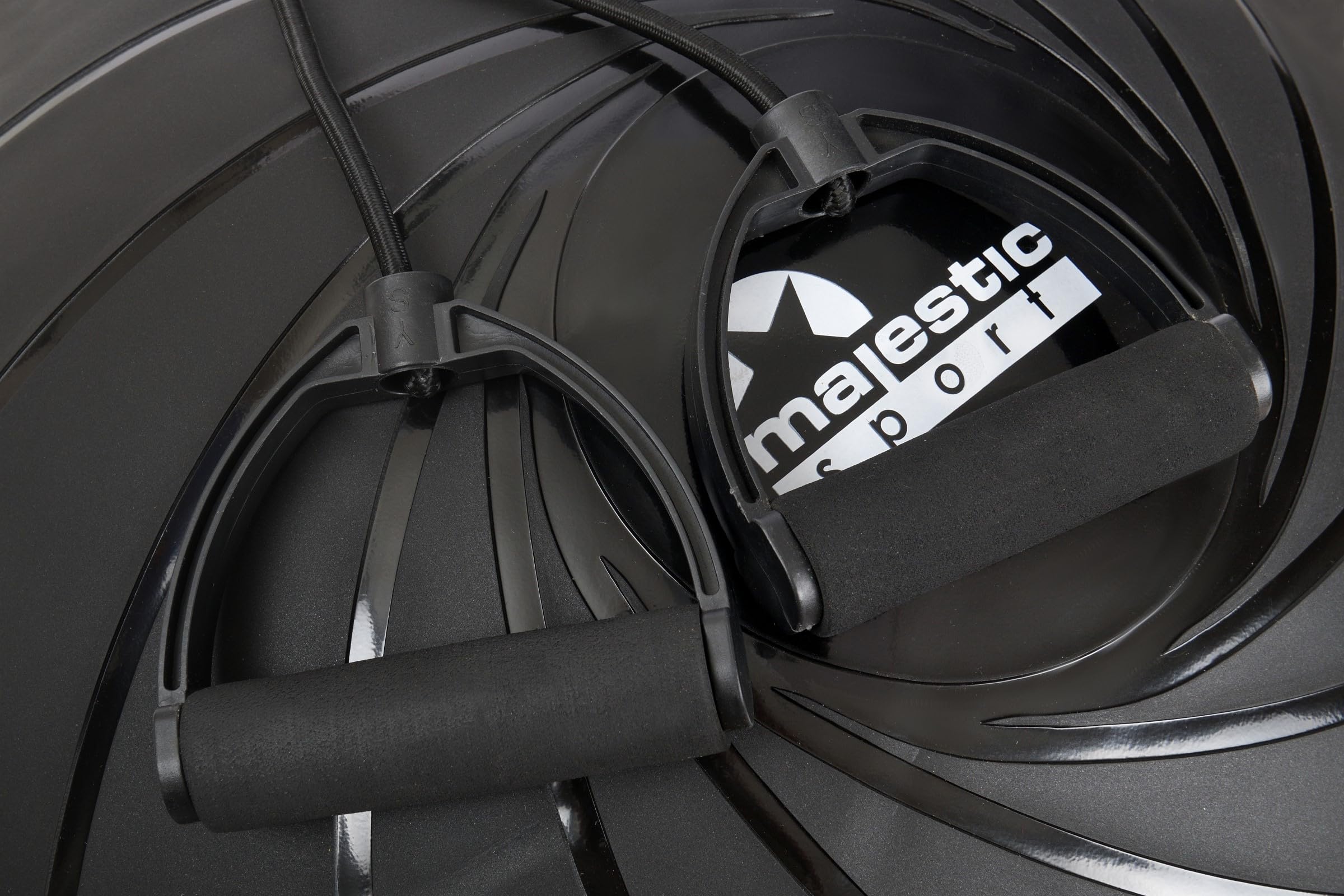 Platforma równoważąca, platforma do balansowania, trenażer ciężarów, elastyczność, wytrzymałość i trwałość, antypoślizgowa podkładka, lateksowa, pompka, kolor czarny.