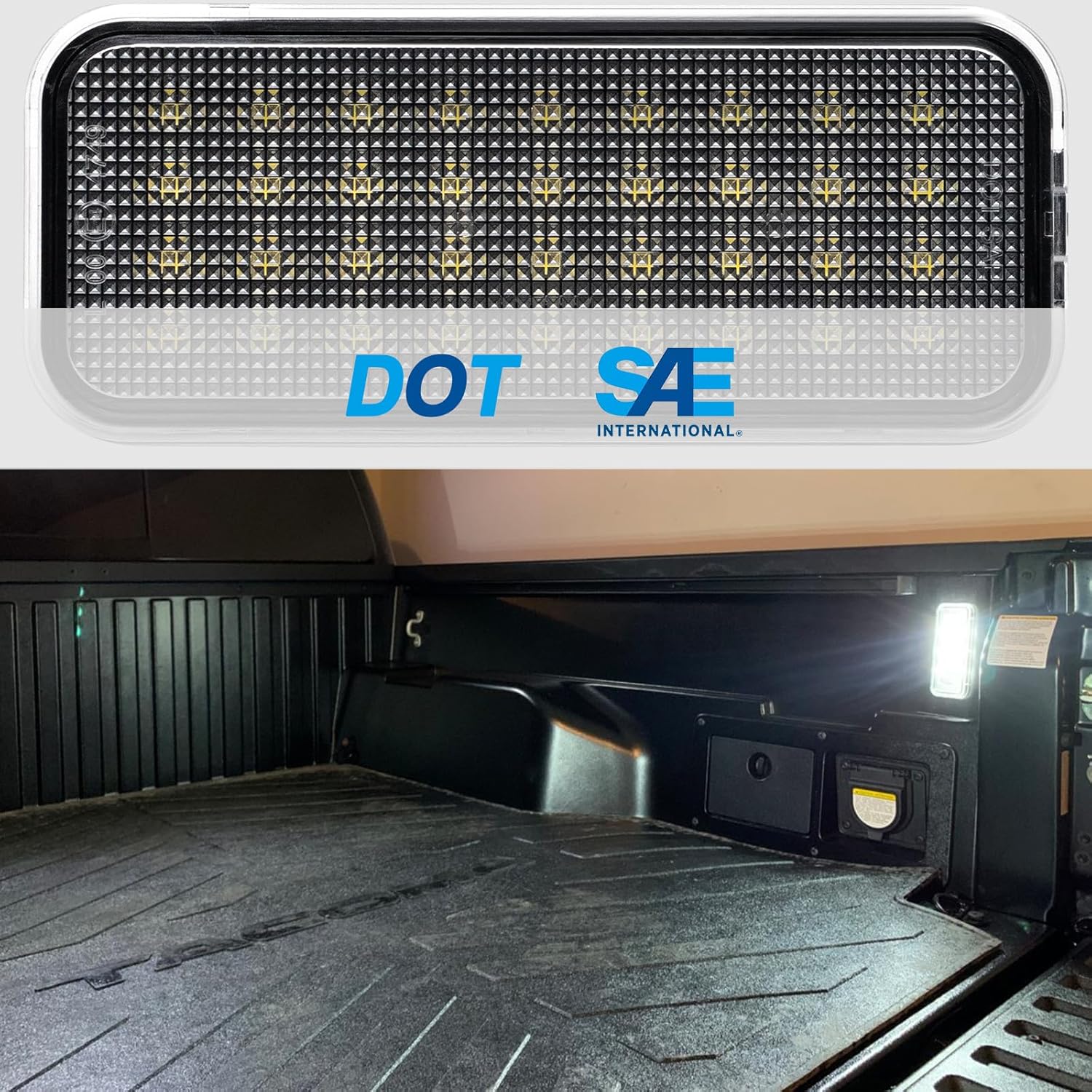 Truck Bed Light Car Trunk Lighting Kit Compatible with Tacoma 2020 2021 2022 2023 2024, White LED Bed Cargo light Replacement PT85735200, Clear Lens