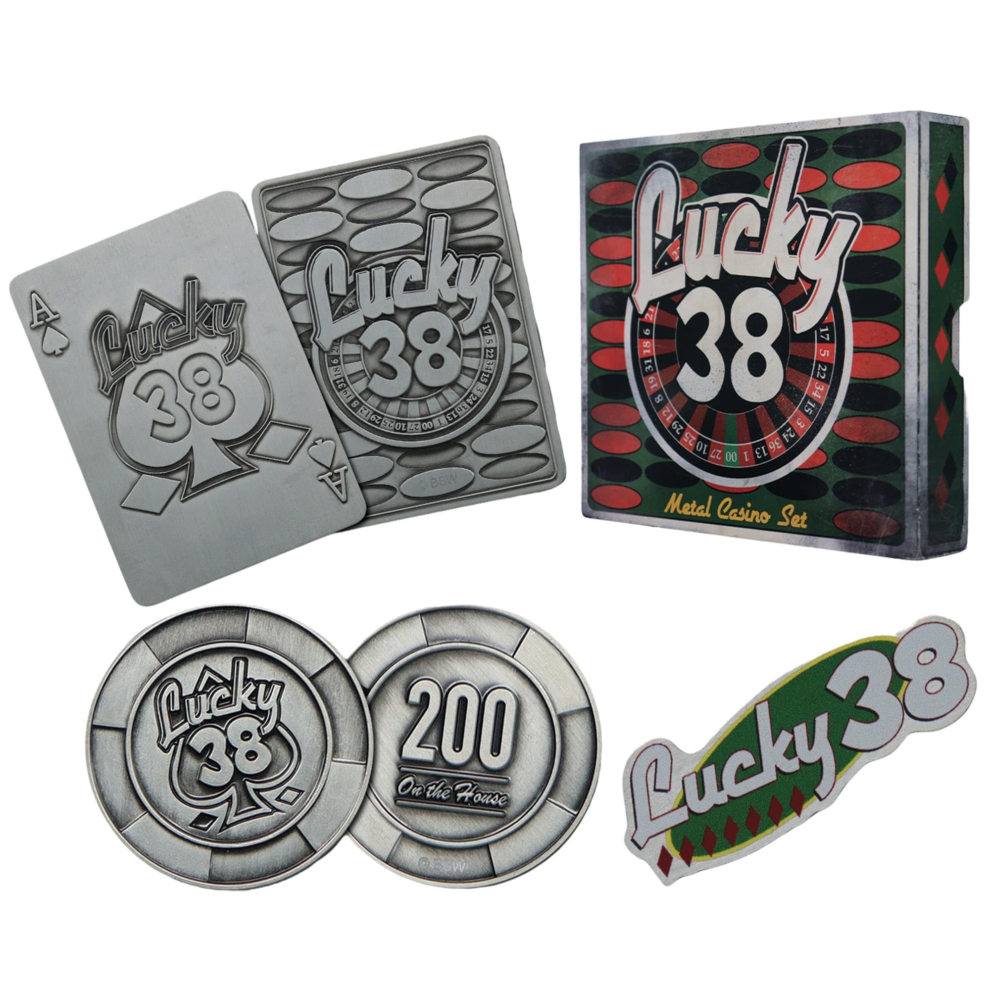 Fallout New Vegasラッキー38カジノセット （フォールアウト） Amazon.com: Fallout New Vegas Lucky Set 38 Metal Casino Set : Toys