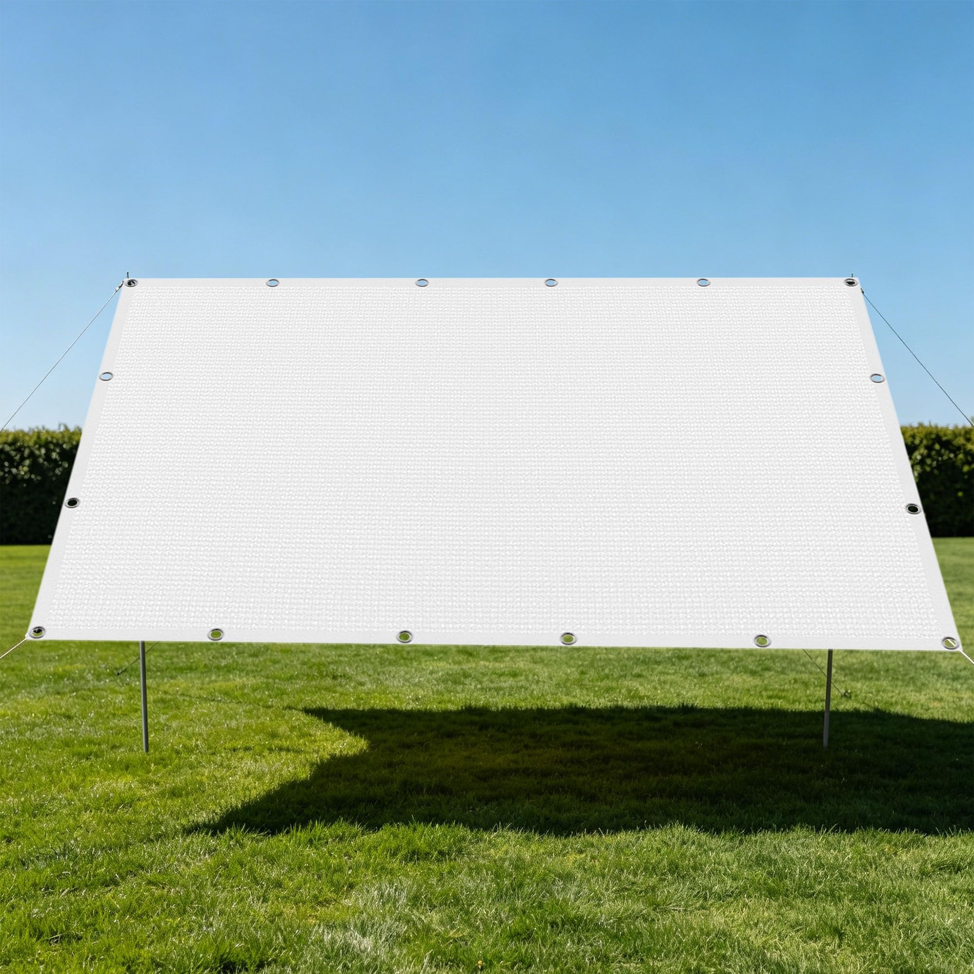 Toile d'ombrage de Serres 1 x 8 m Protection Solaire Brise Vue de Jardin Plusieurs Tailles pour Serre Jardin Couverture Potager Terrasse, Blanc