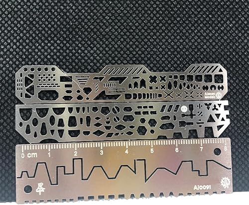 Miniatura 2 de Hobby Model Craft Gundam Kit de herramientas modelo de acero inoxidable tallado regla auxiliar Taladro Taladro Detalle Maker Scribe Line Stencil 4pcs