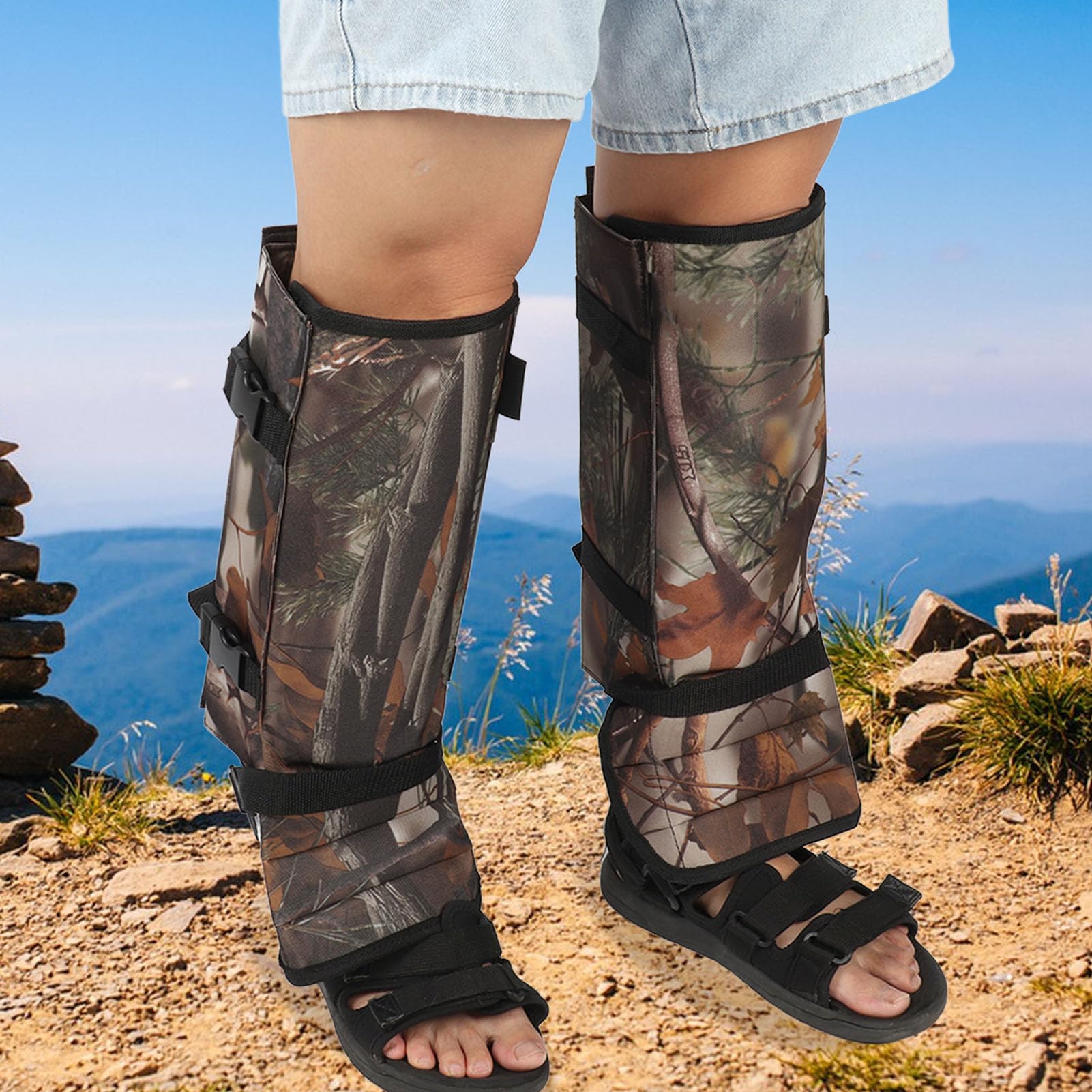 Naroote Snake Gaiters Waterproof Adjustable Leg Guards for Hiking Outdoor