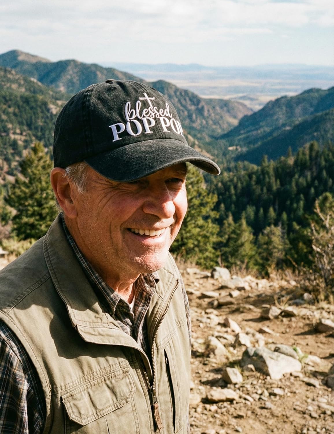 InnoBeta Blessed Pop Pop Gifts Hat for Grandpa, Poppop Gifts for Fathers Day, Christmas, Birthday, Adjustable Embroidered Baseball Cap - Image 5